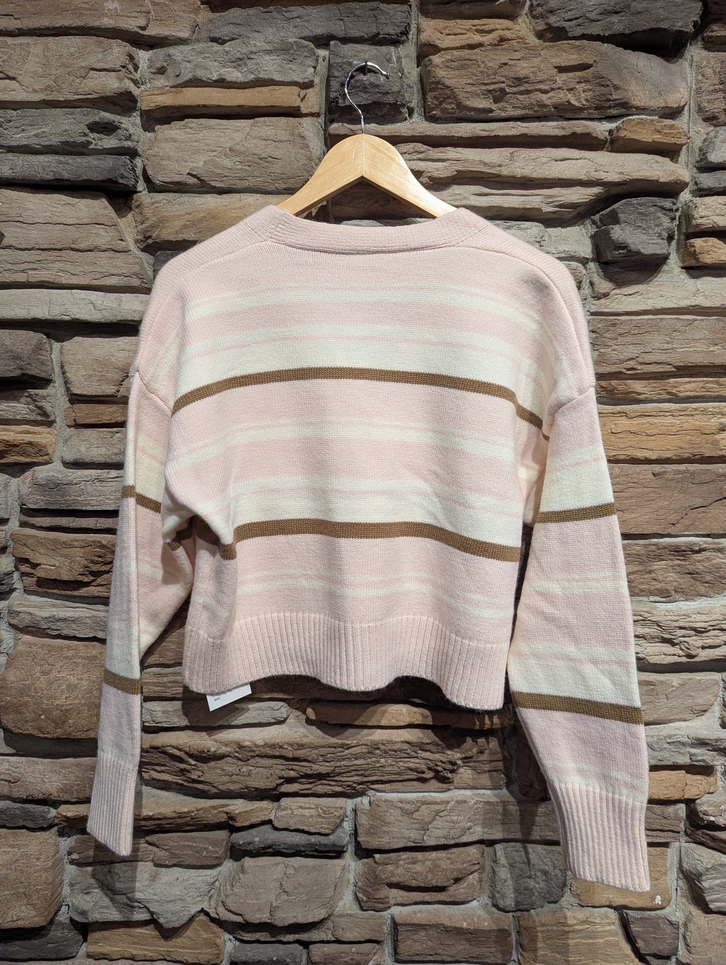 Cropped Baggy Striped Cardigan