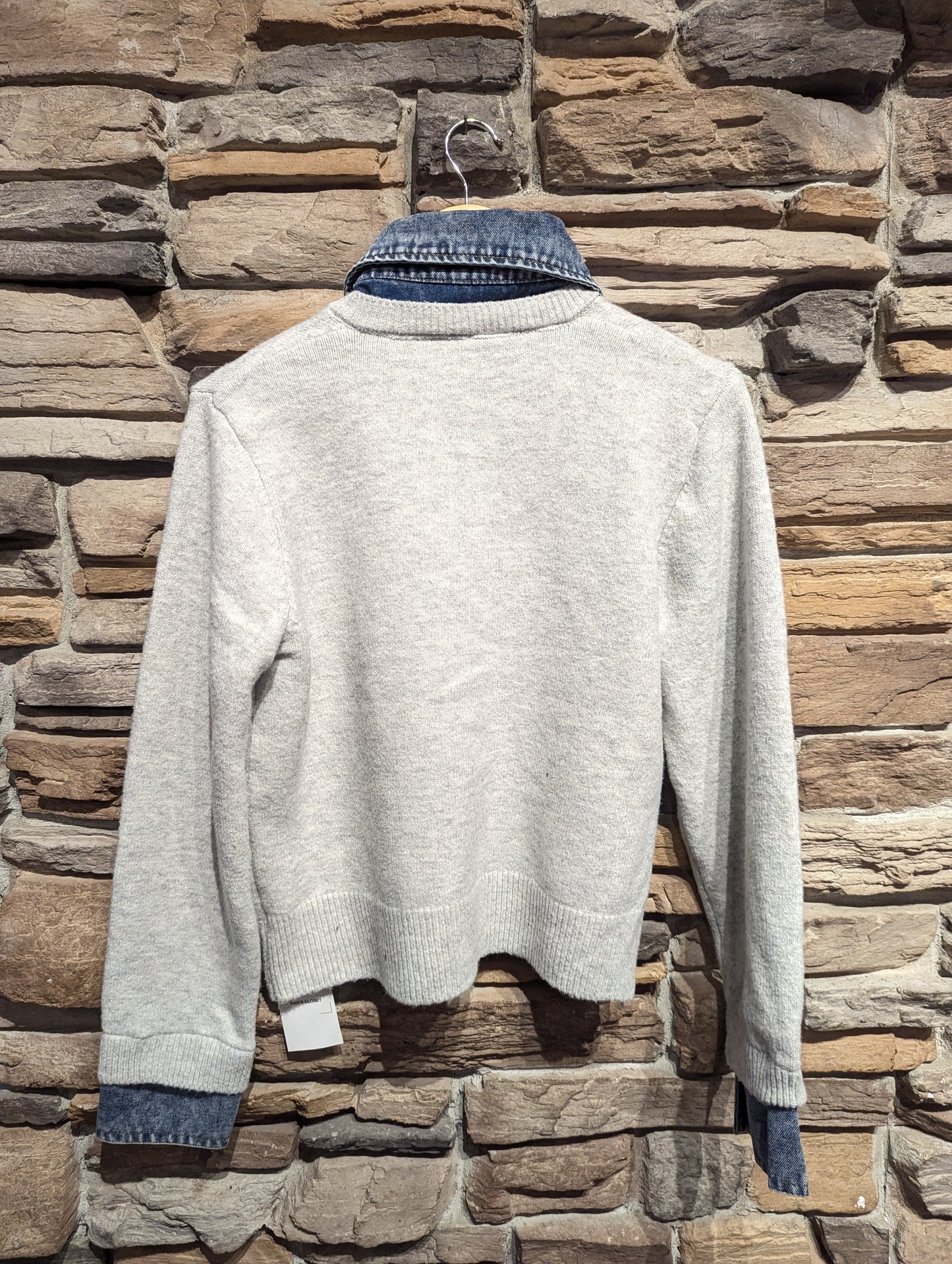 Denim Collared Cardigan