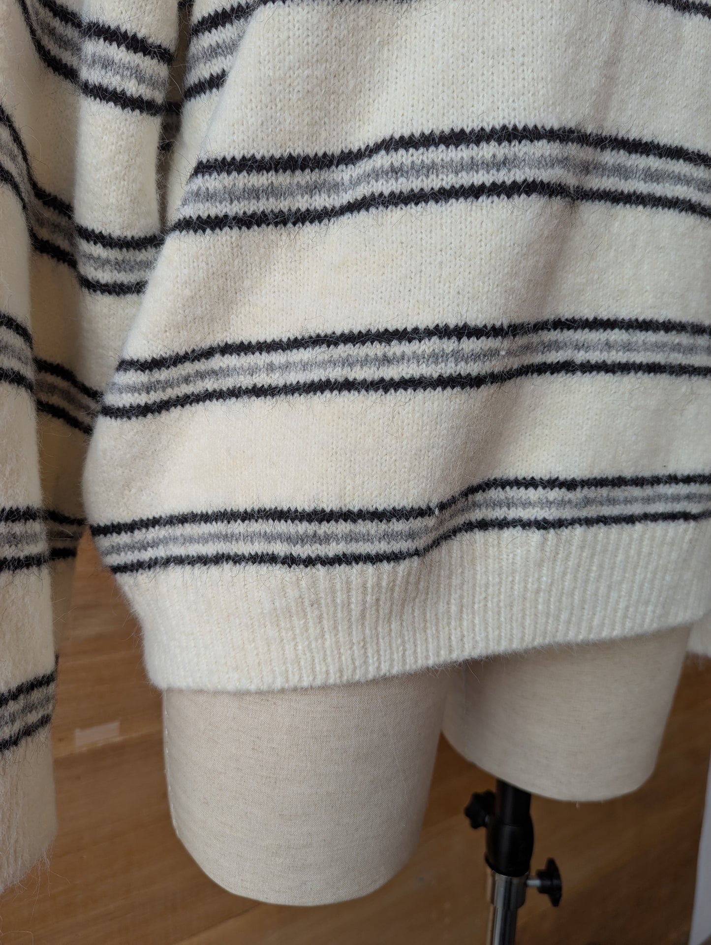 Hooded Stripe Sweater