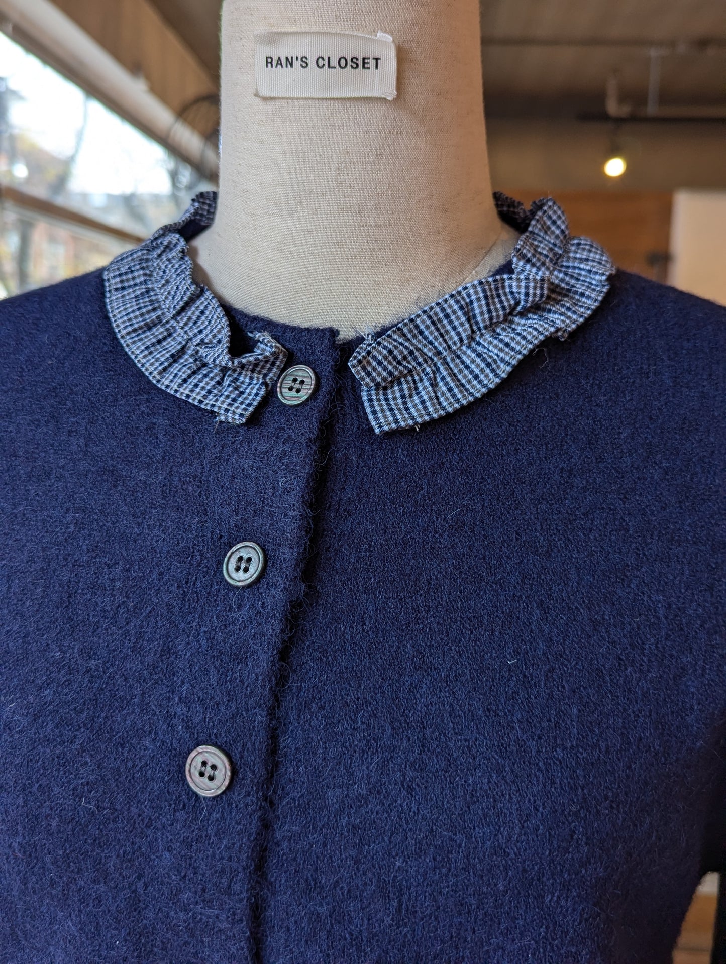 Plaid Ruffle Cardigan