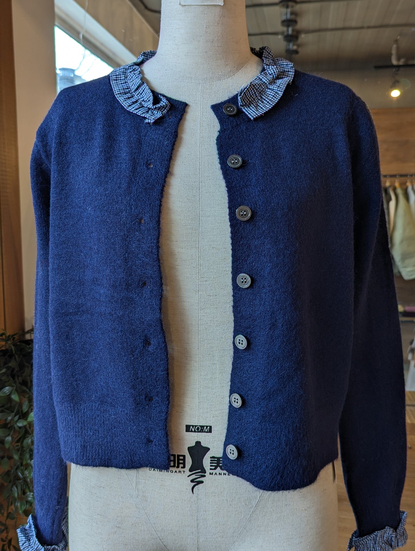 Plaid Ruffle Cardigan