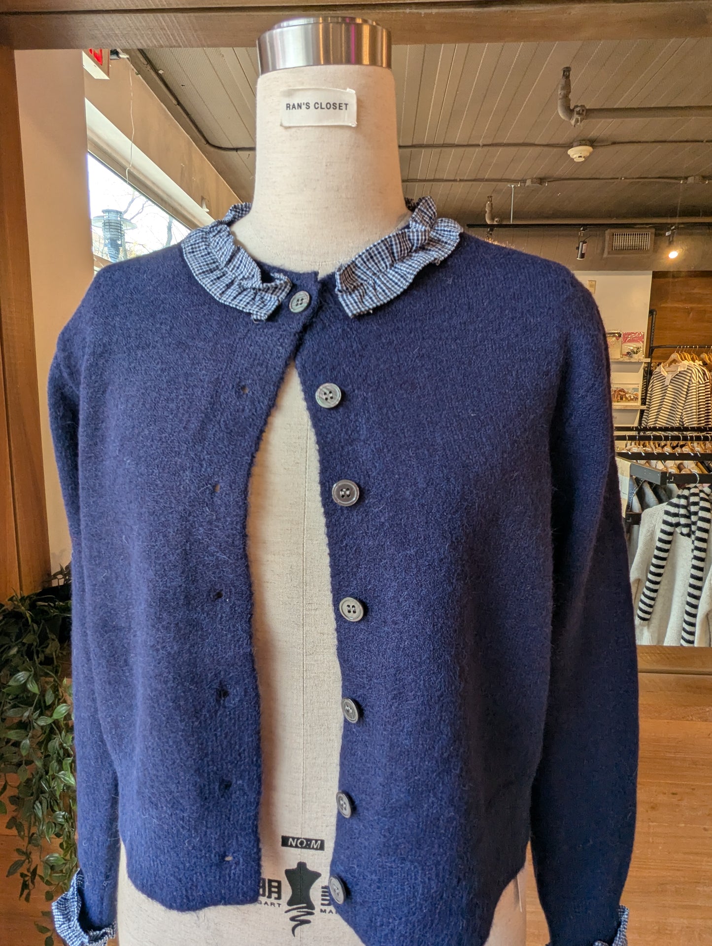 Plaid Ruffle Cardigan