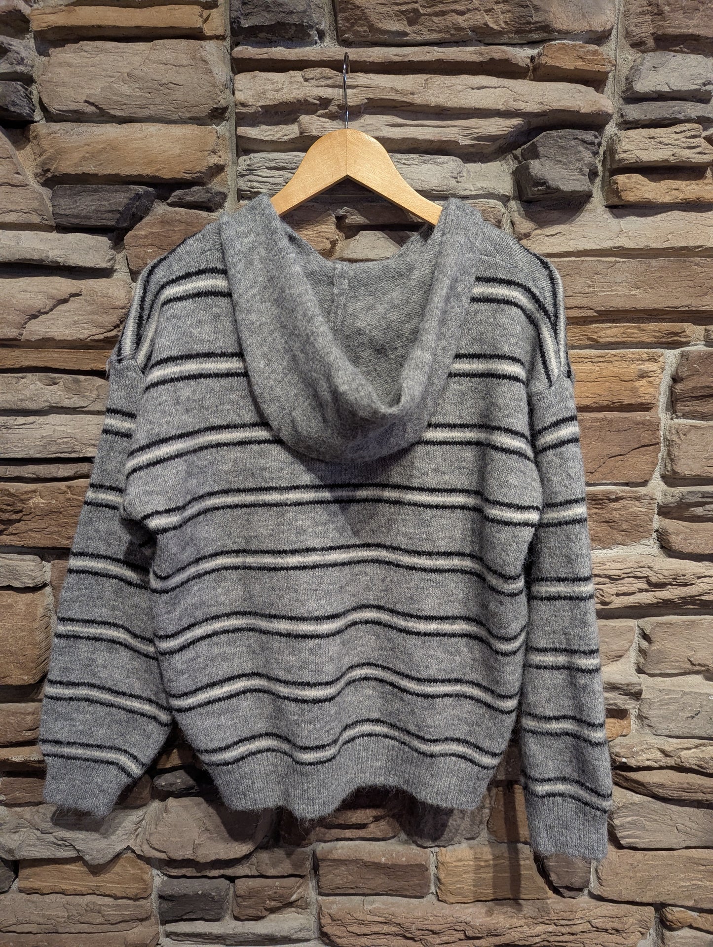Hooded Stripe Sweater