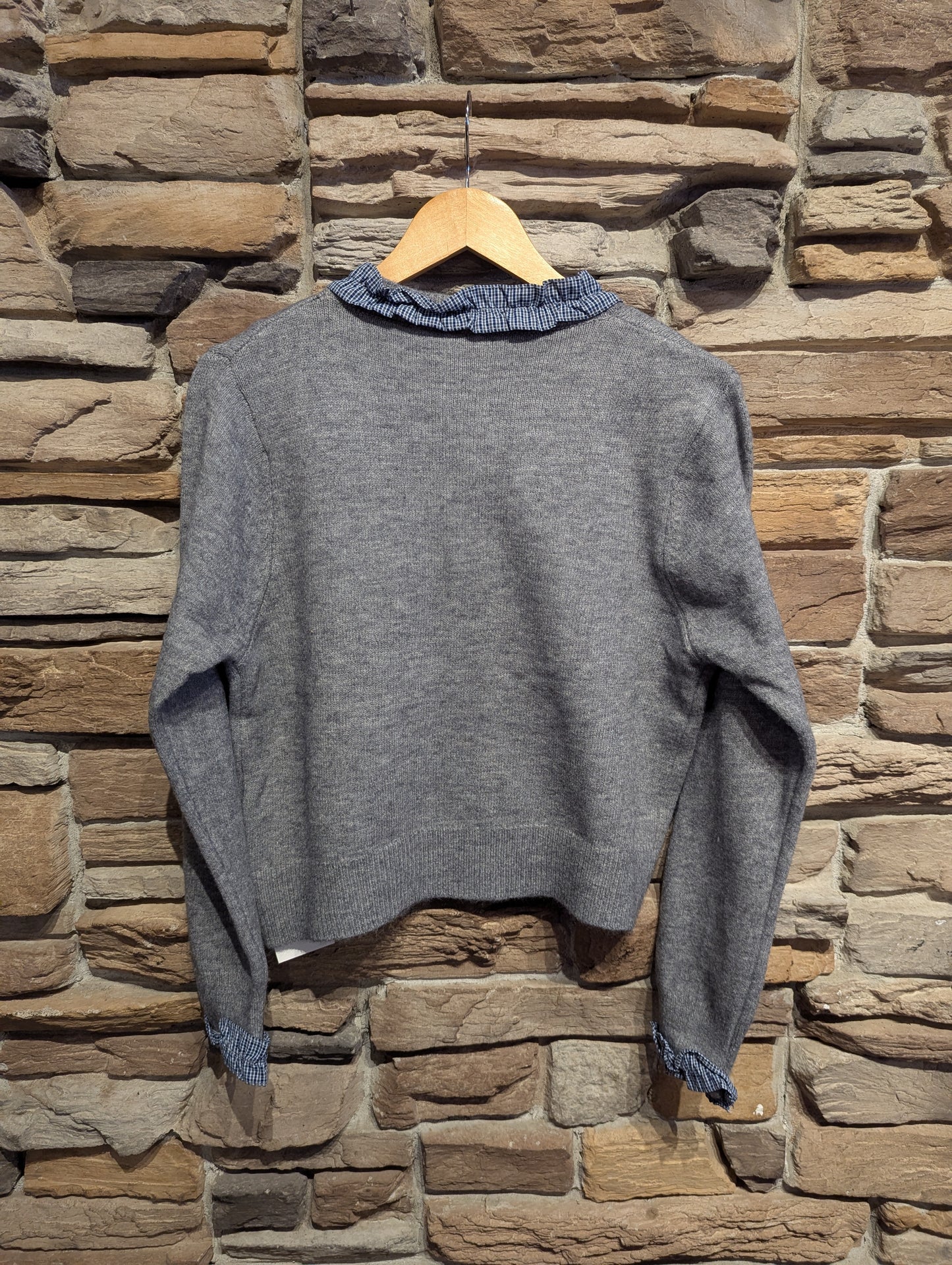 Plaid Ruffle Cardigan