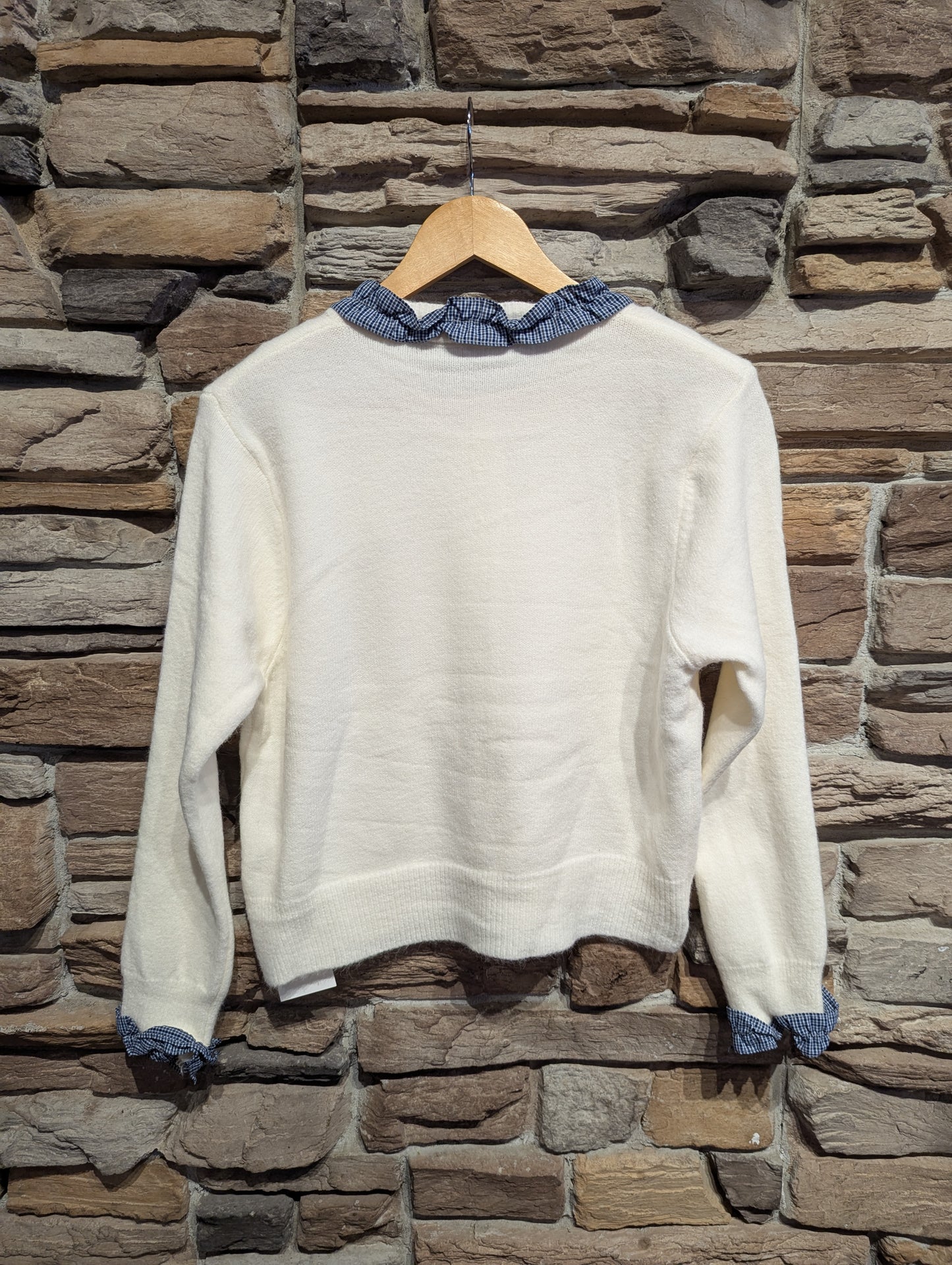 Plaid Ruffle Cardigan