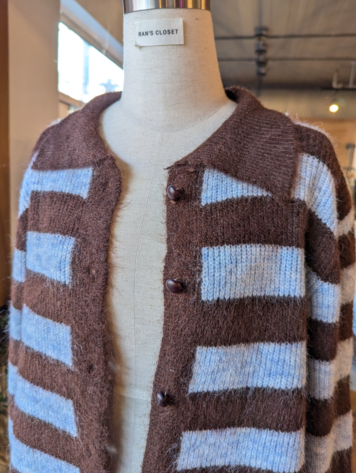 Stripe Collared Cardigan