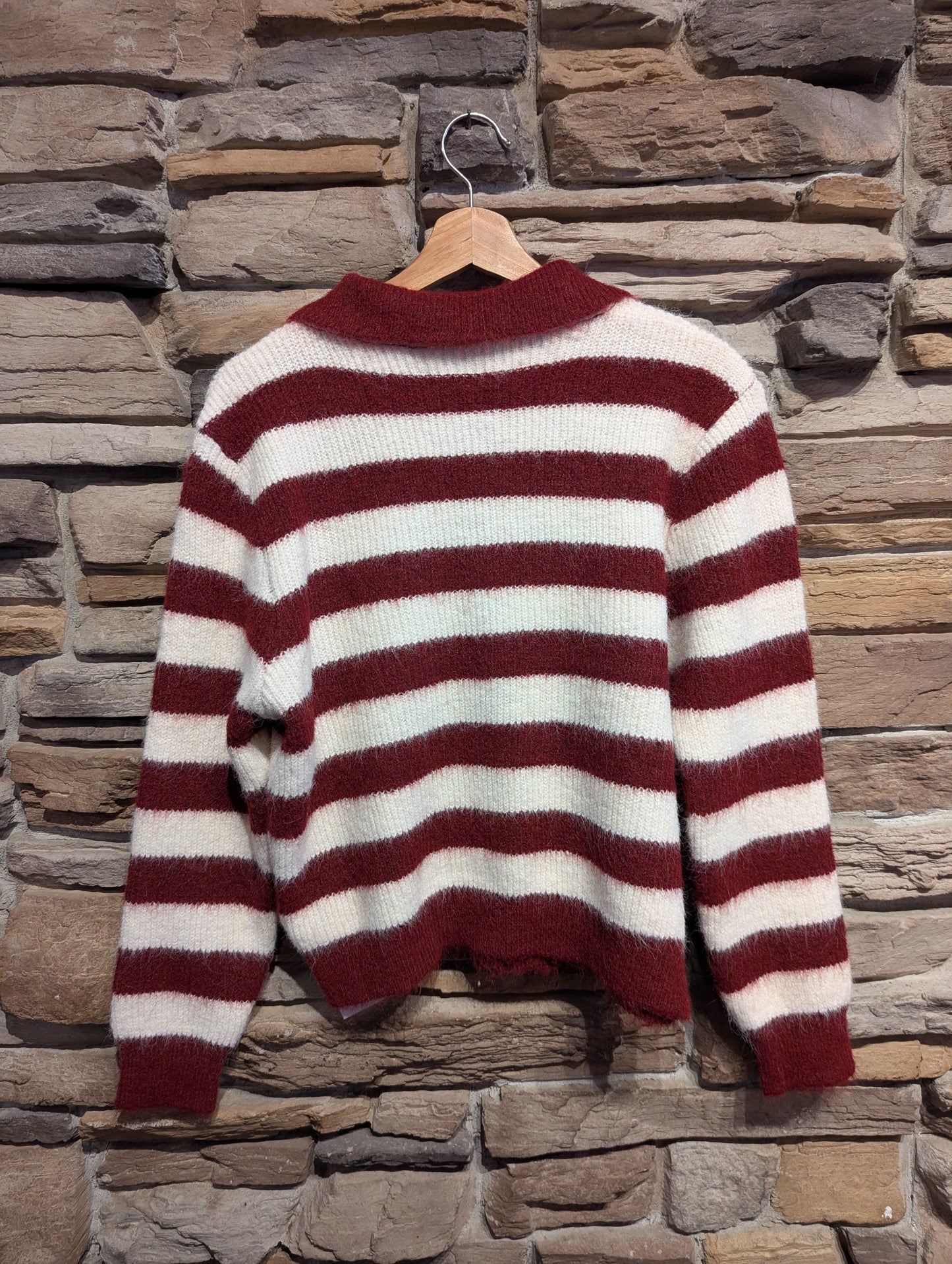 Stripe Collared Cardigan