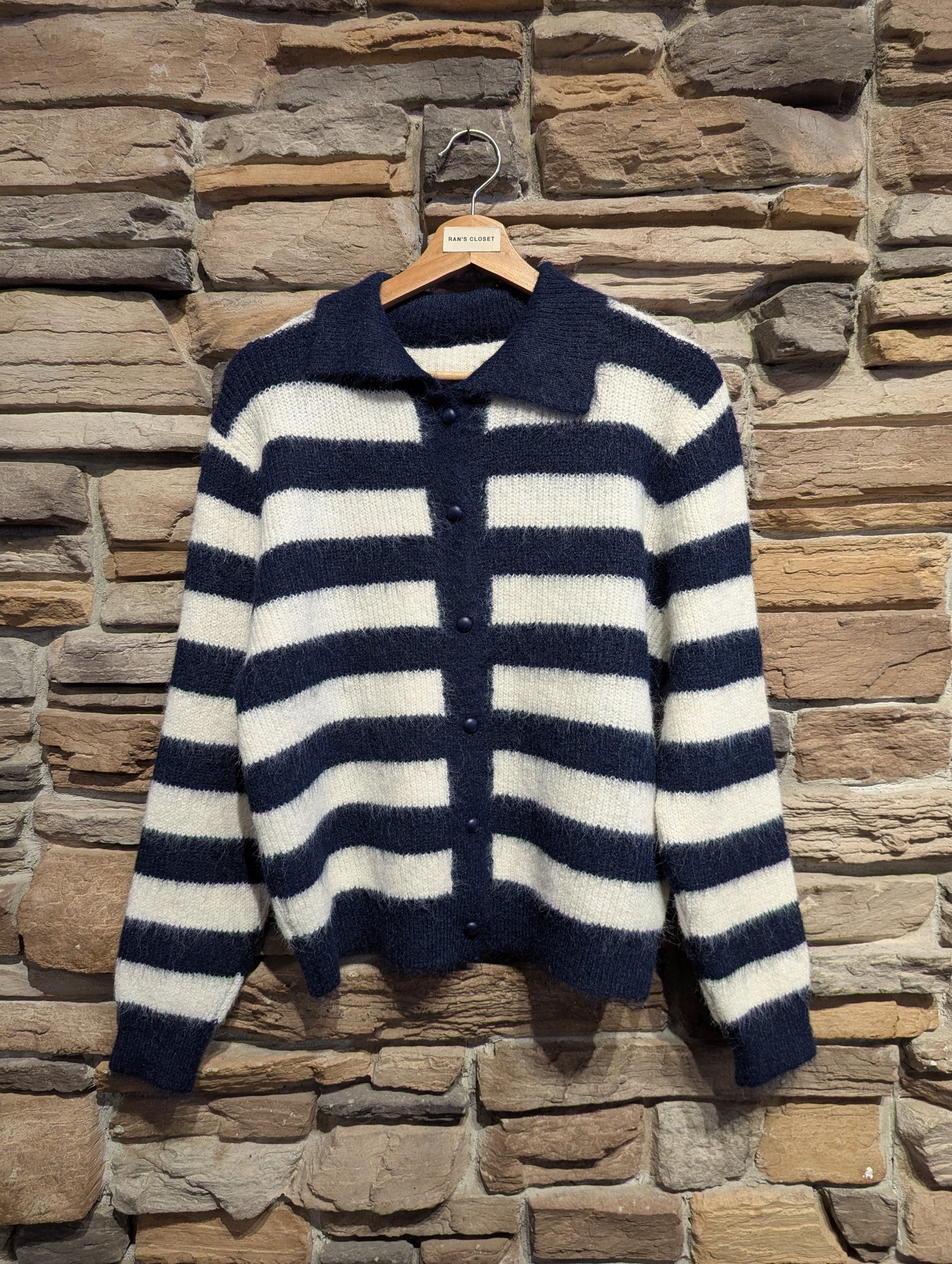 Stripe Collared Cardigan