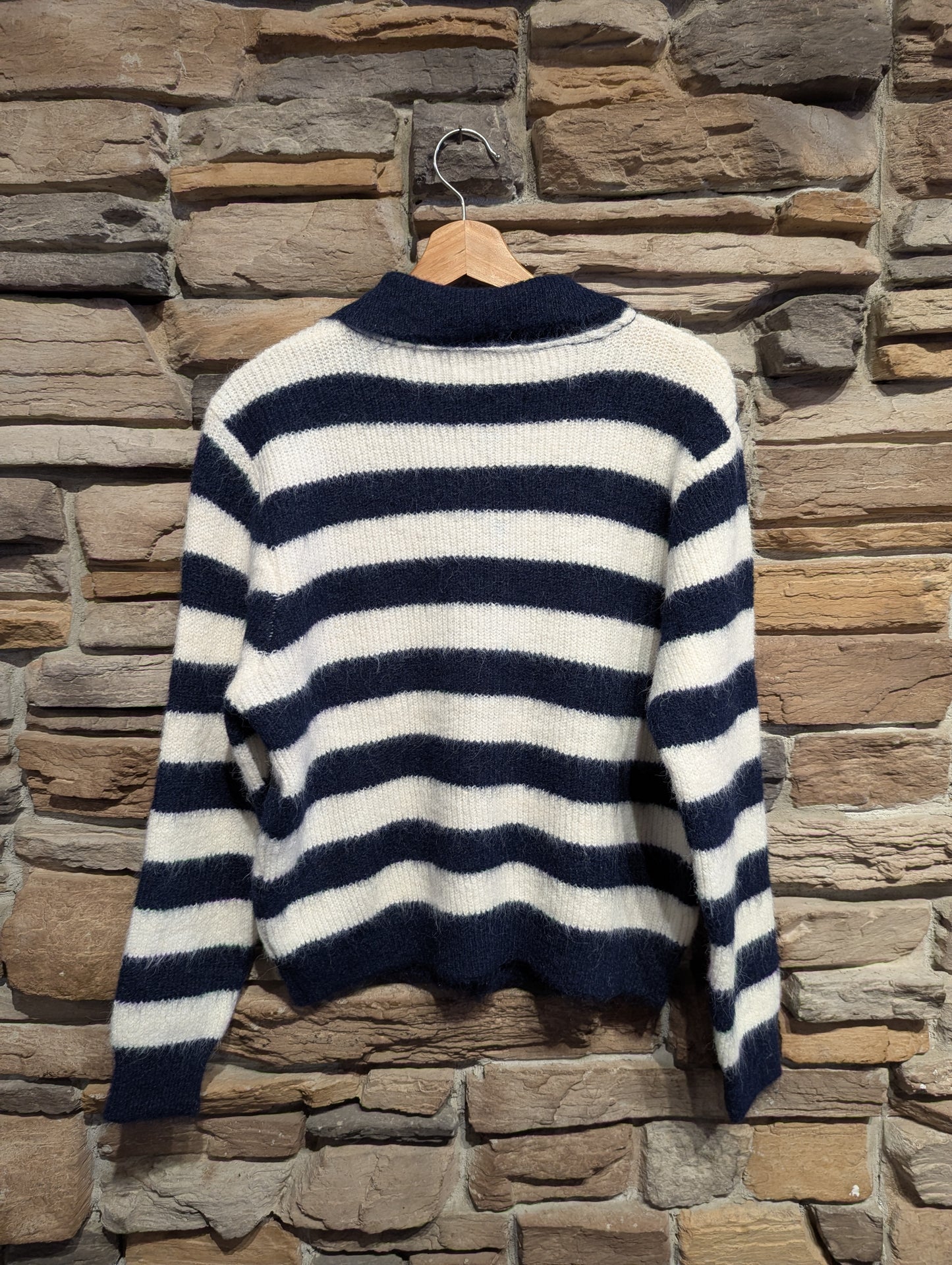 Stripe Collared Cardigan