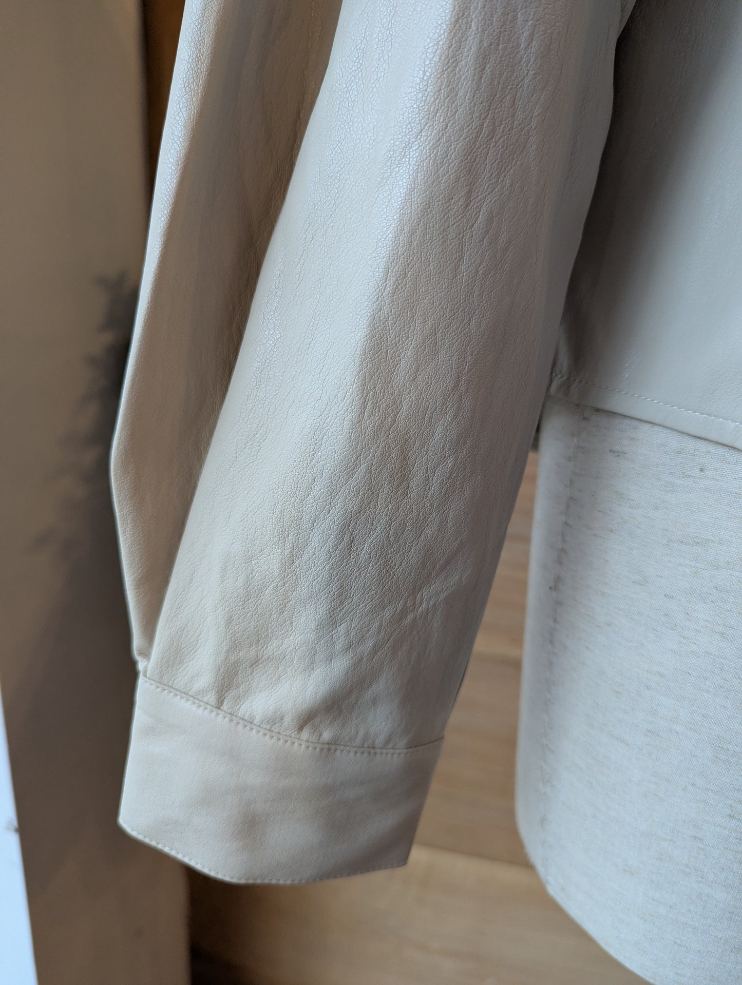 Vegan Leather Button Up