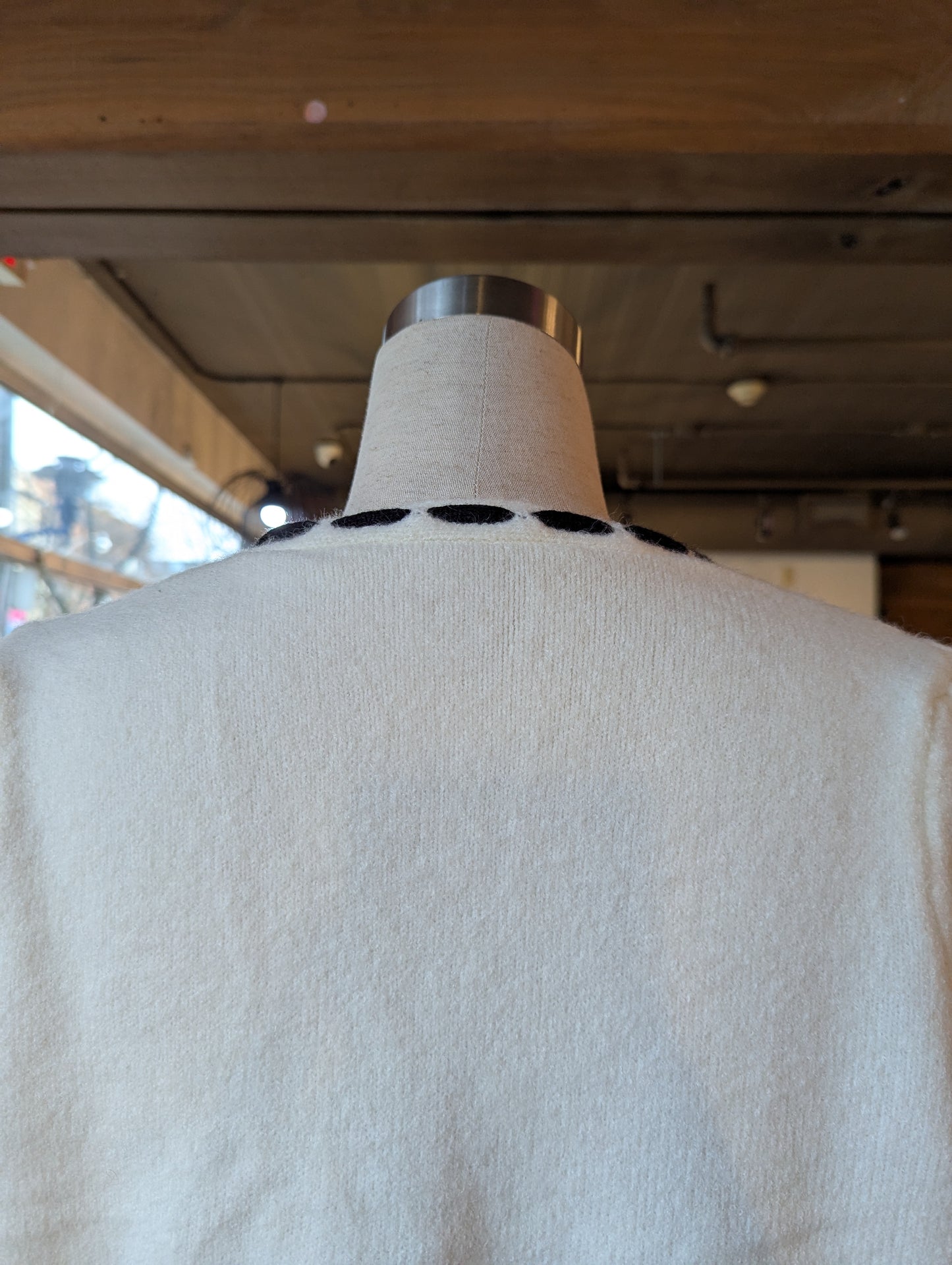 Contrast Trim Bow Cardigan