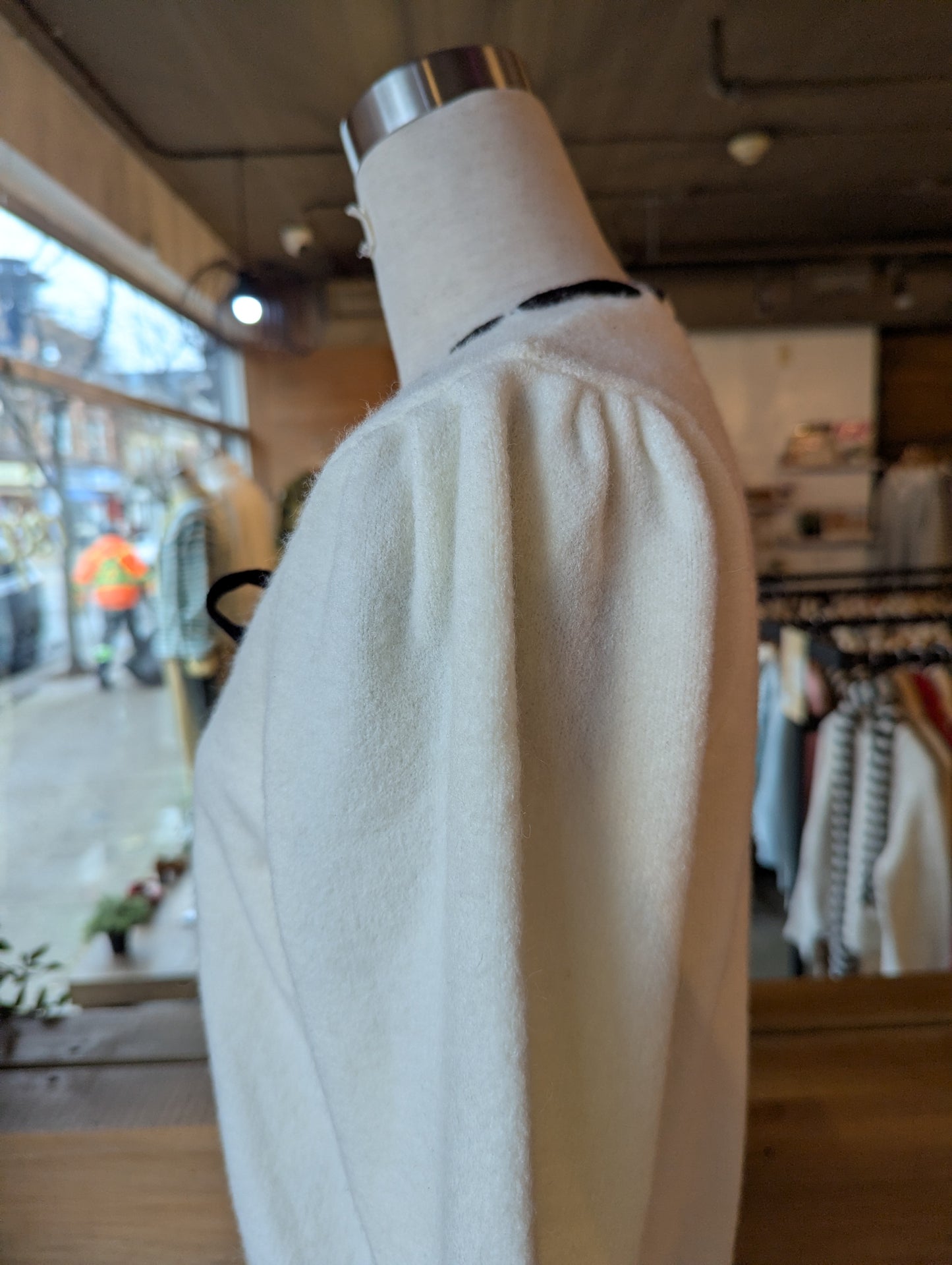 Contrast Trim Bow Cardigan