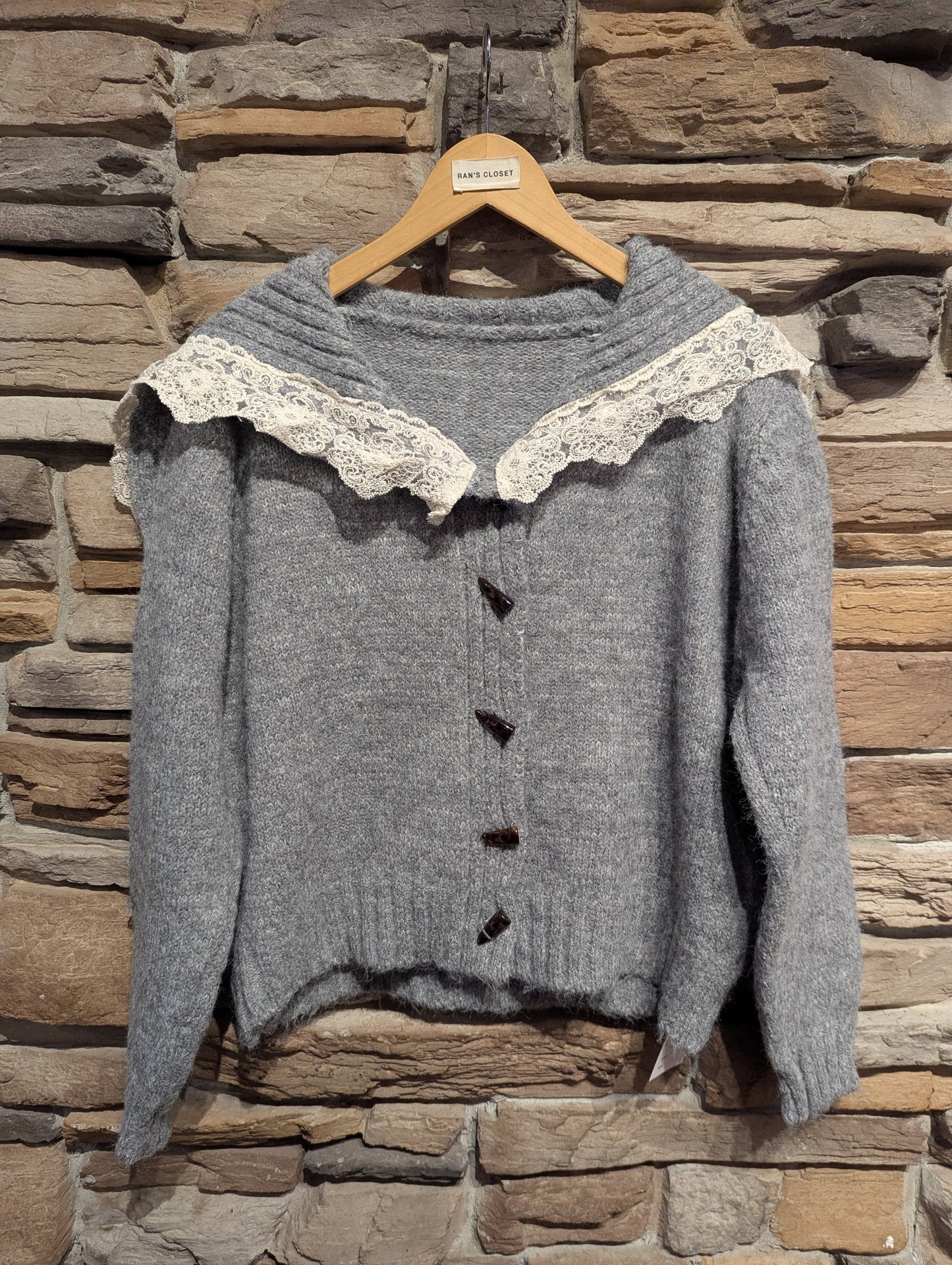 Ruffle Sailor Collar Cardigan