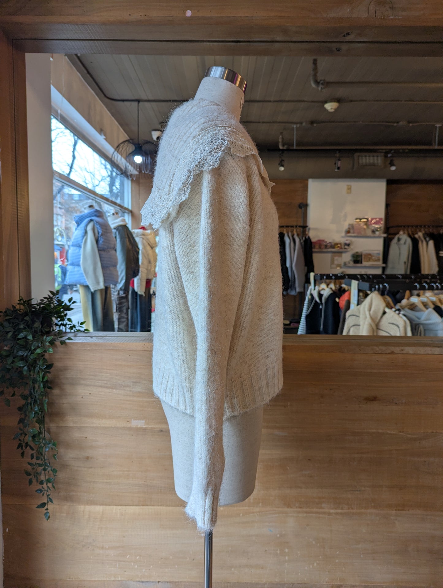 Ruffle Sailor Collar Cardigan