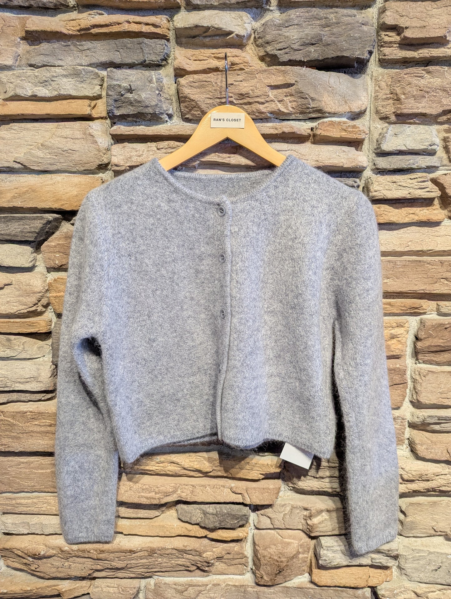 Textured Angora Blend Cardigan