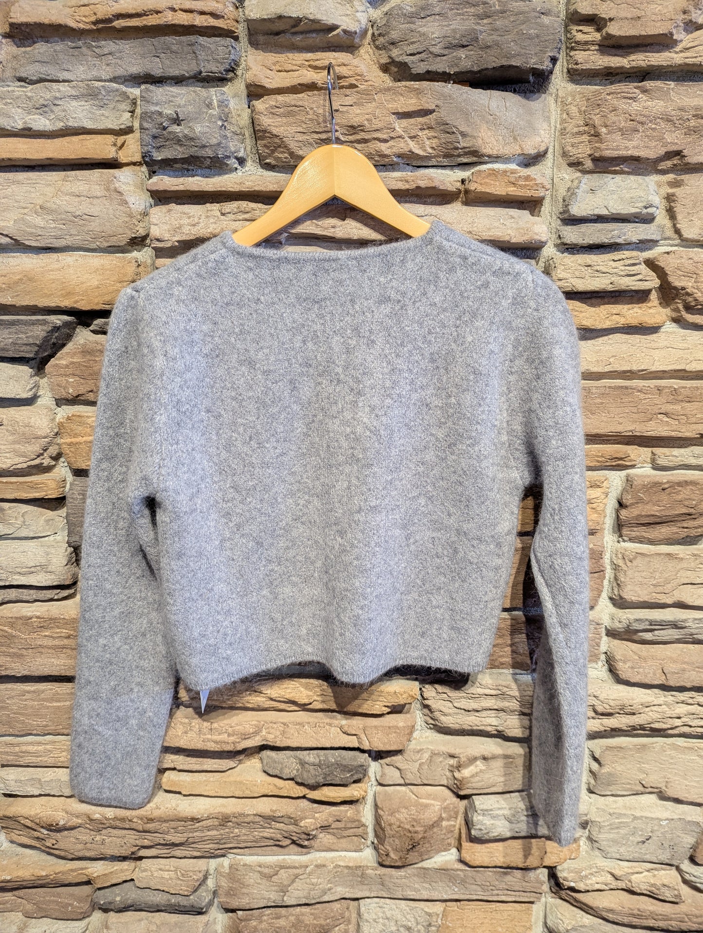 Textured Angora Blend Cardigan