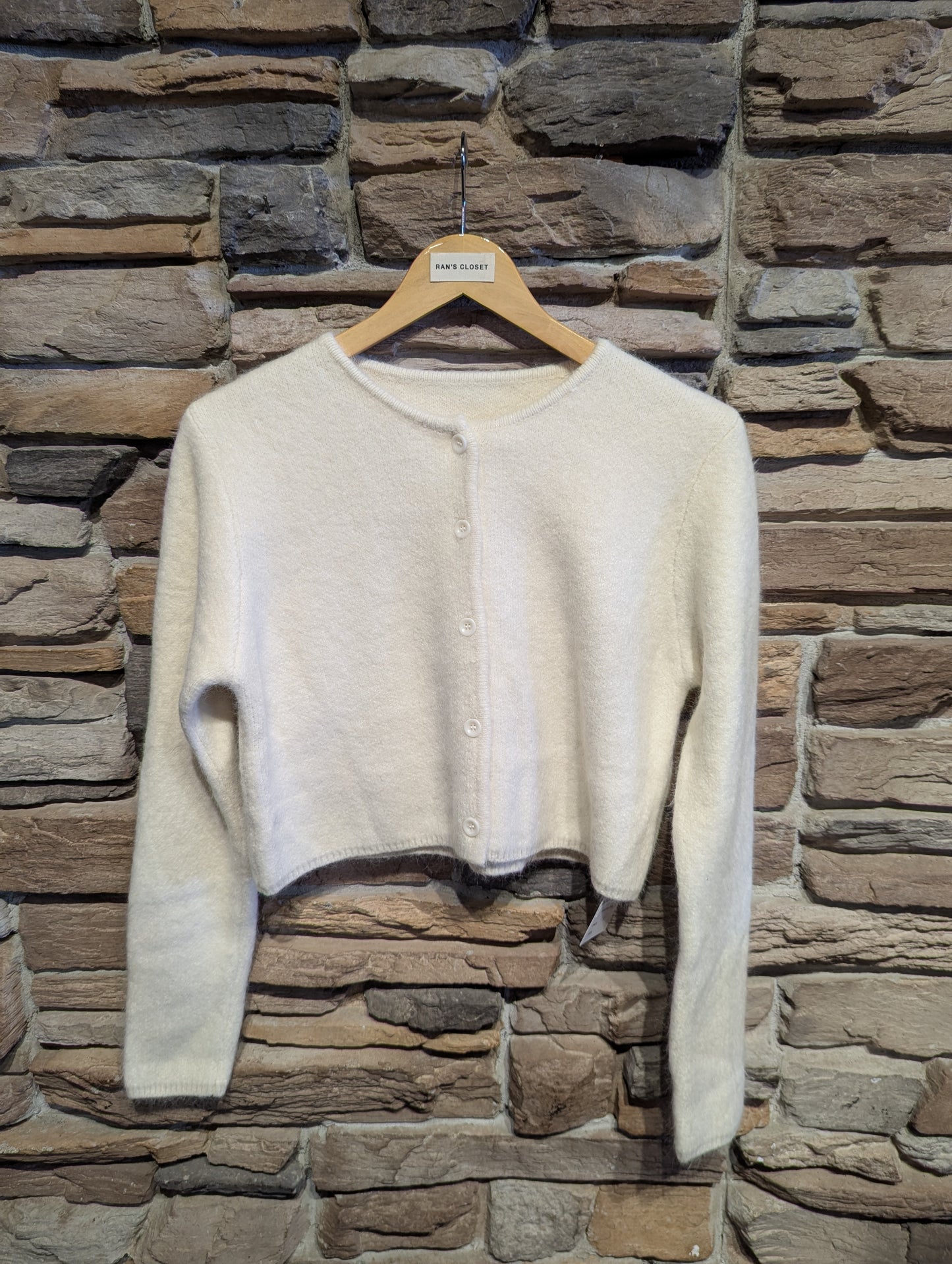 Textured Angora Blend Cardigan