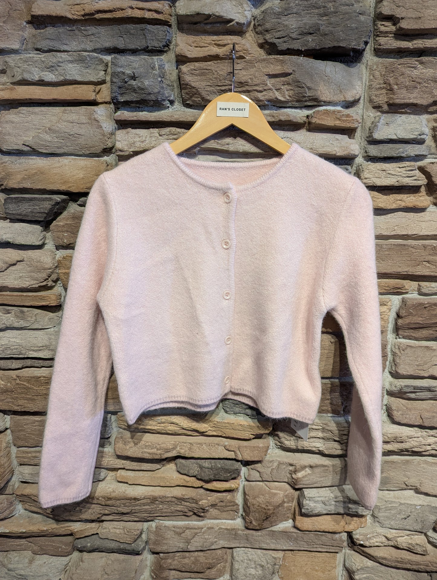 Textured Angora Blend Cardigan