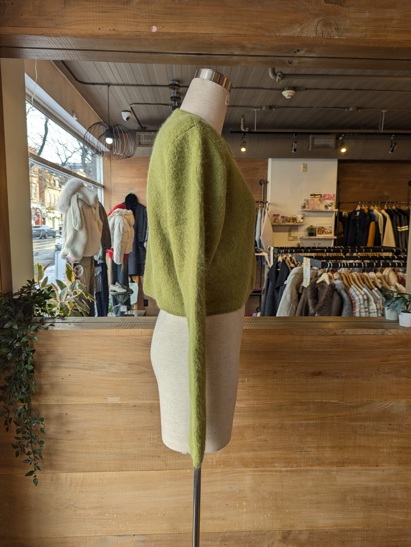 Textured Angora Blend Cardigan