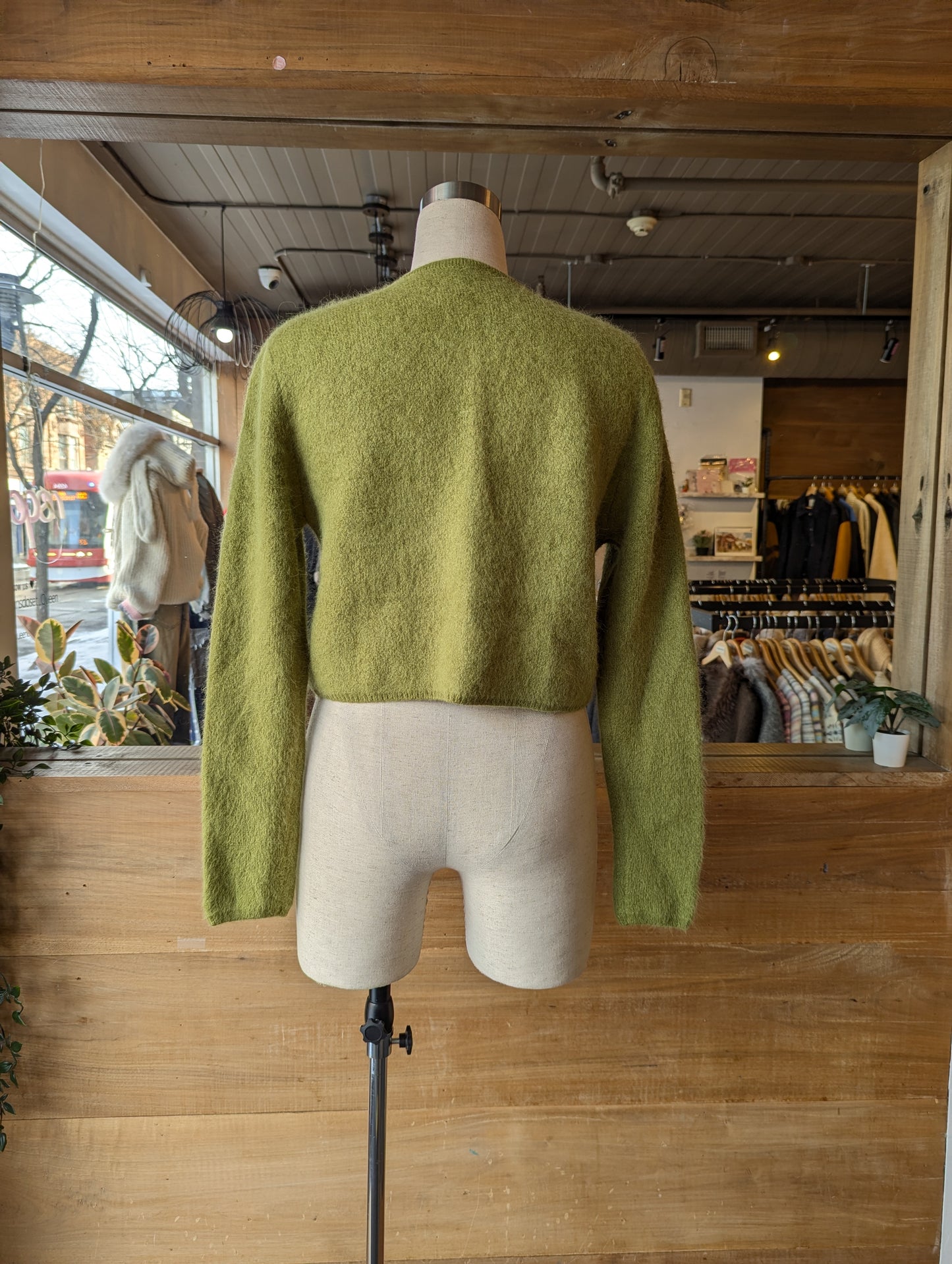 Textured Angora Blend Cardigan