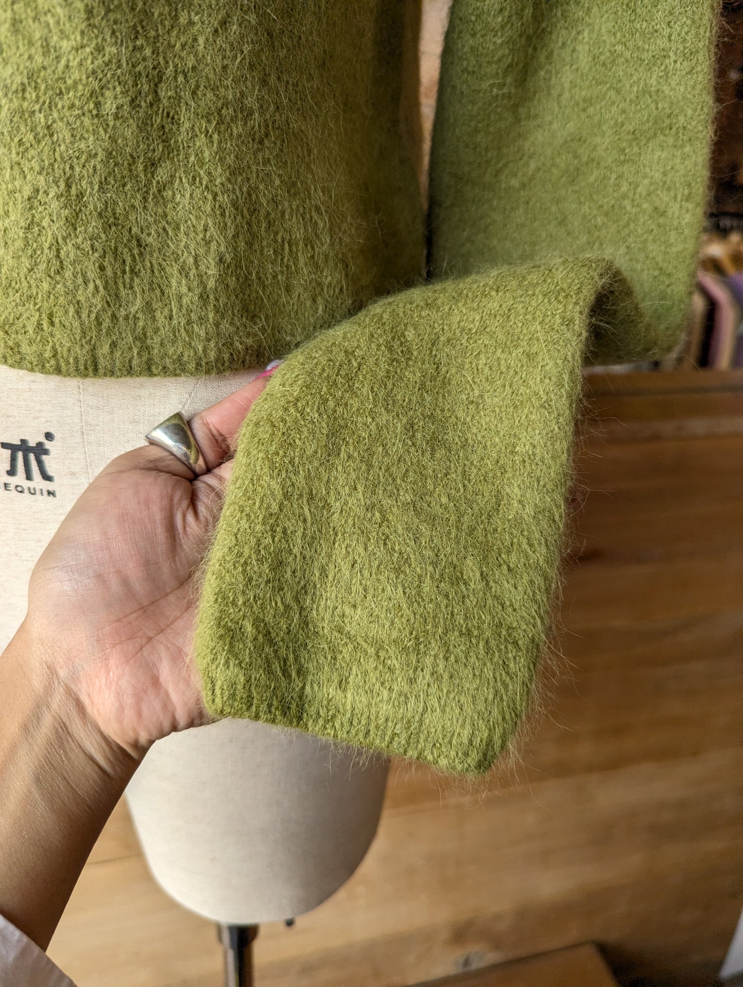 Textured Angora Blend Cardigan