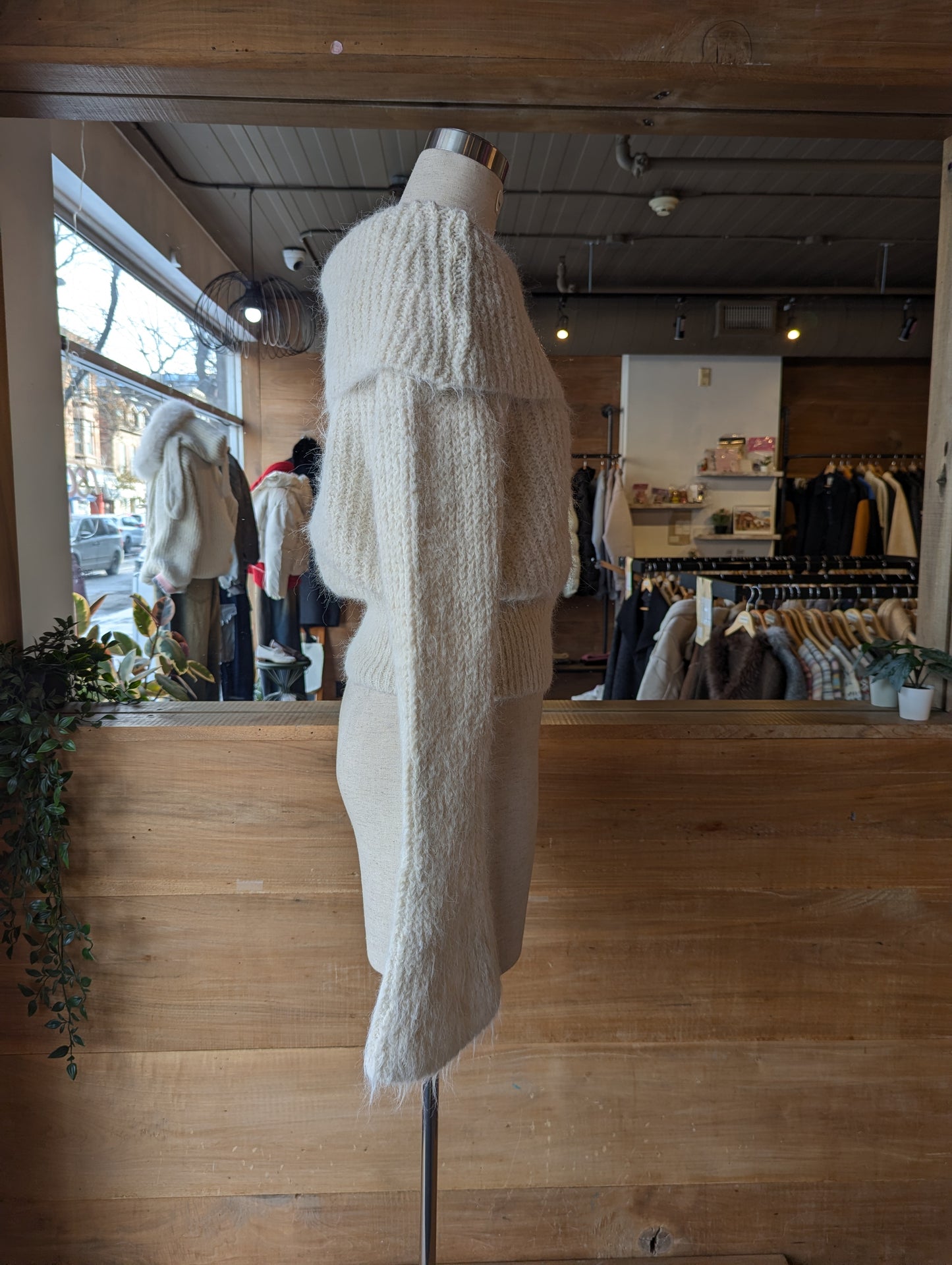 Off the Should Fuzzy Ribbed Top