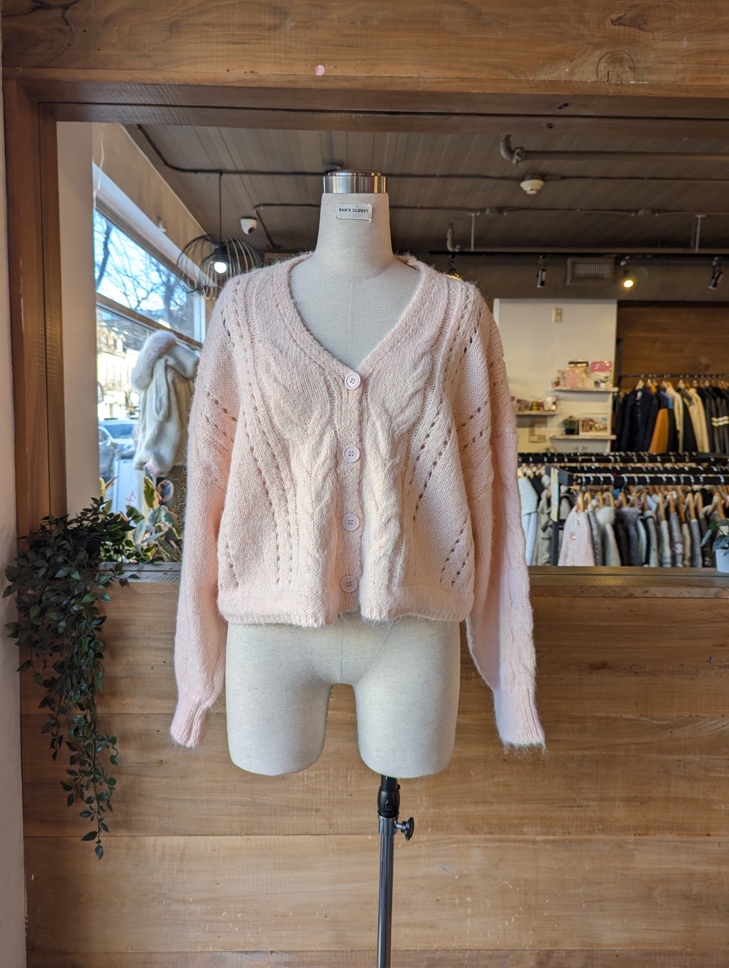 Oversized Cable Knit Cardigan