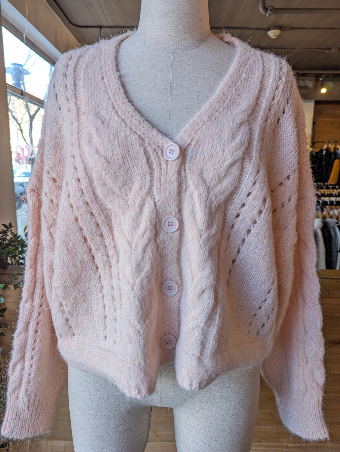 Oversized Cable Knit Cardigan