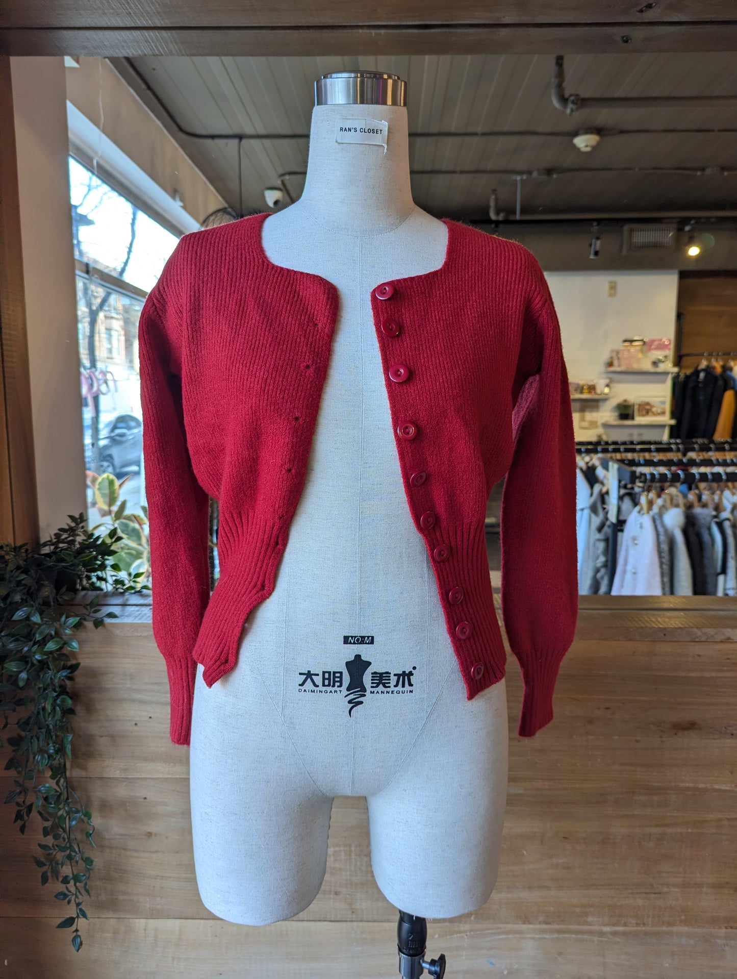 Cinched Square Neck Cardigan