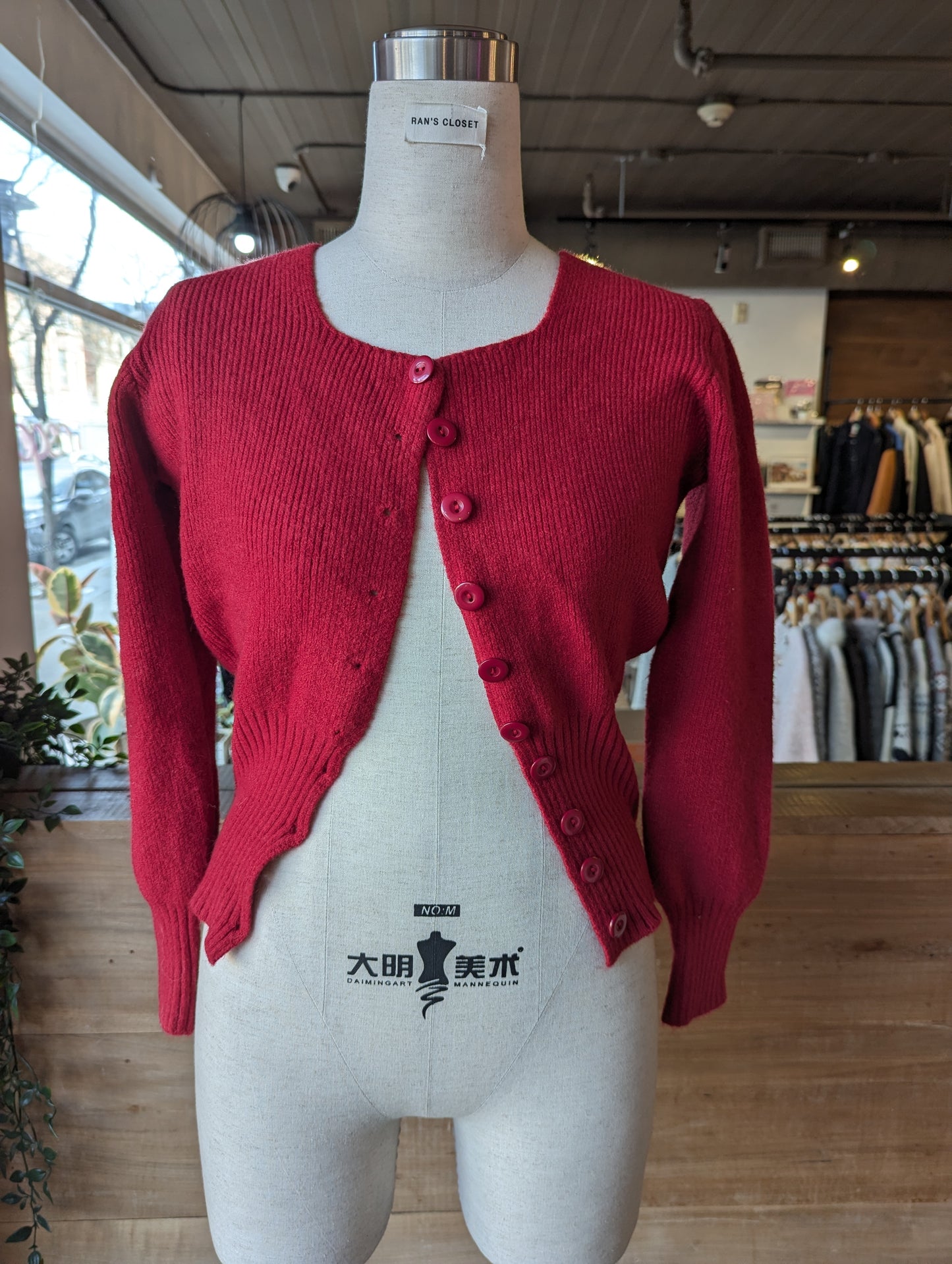 Cinched Square Neck Cardigan