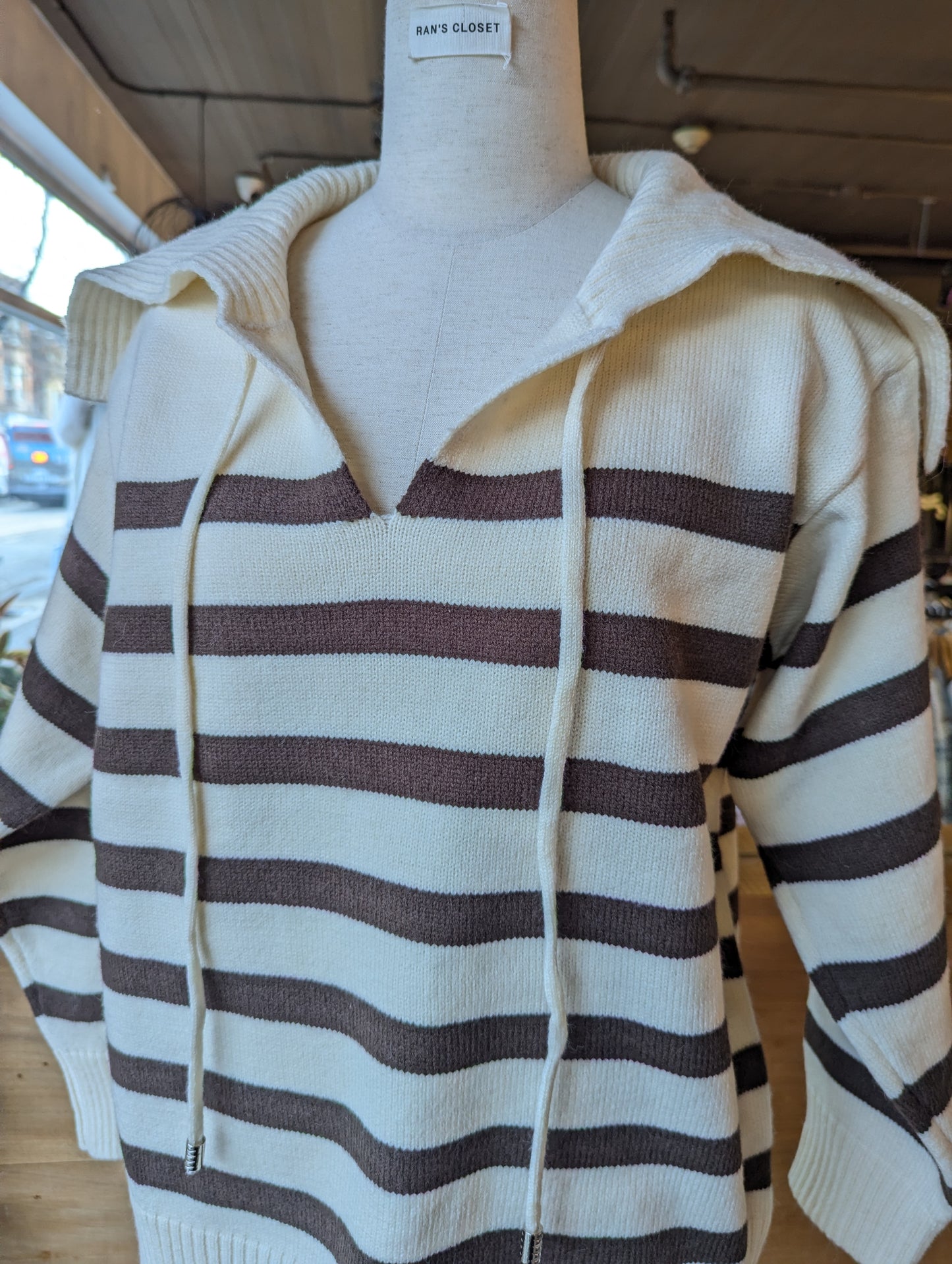 Knit Pants and Sailor Collar Sweater Set