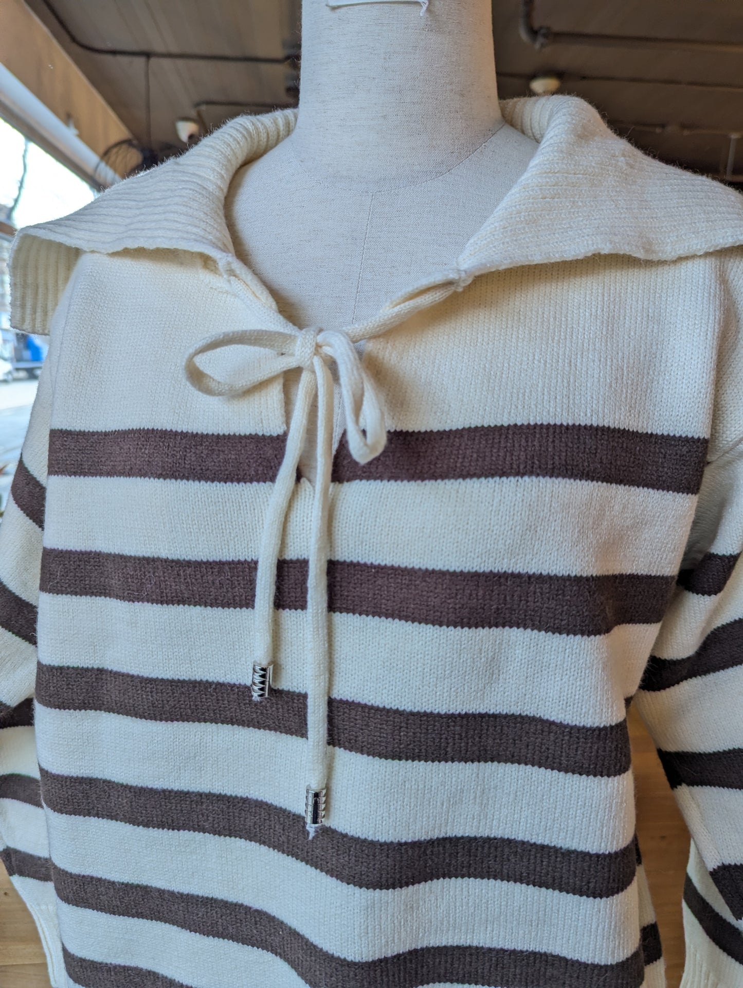 Knit Pants and Sailor Collar Sweater Set