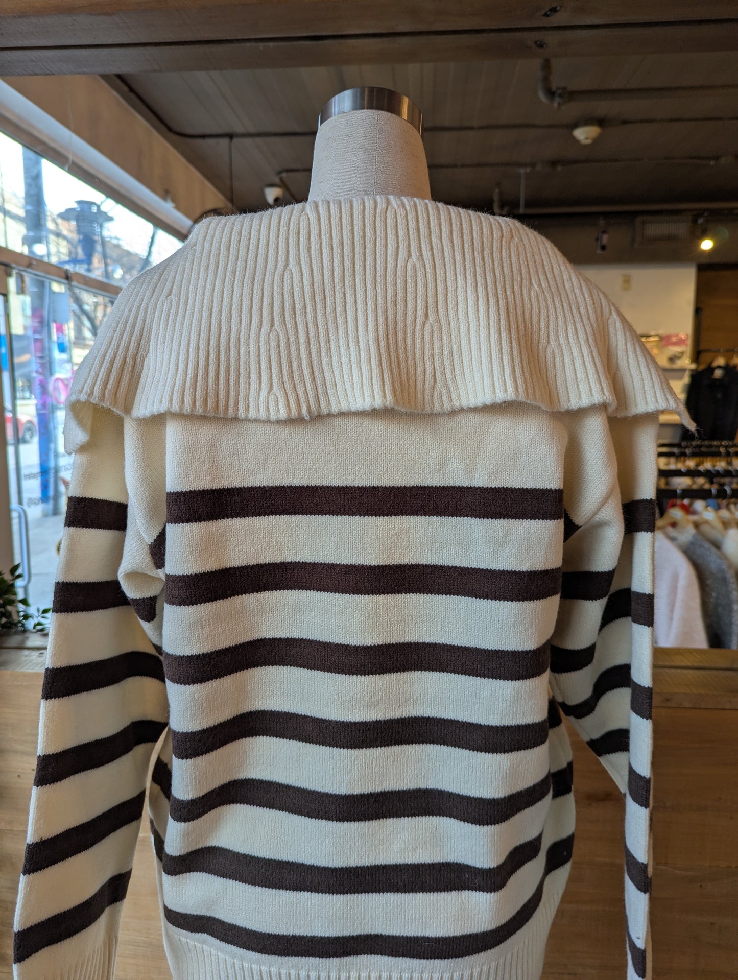 Knit Pants and Sailor Collar Sweater Set