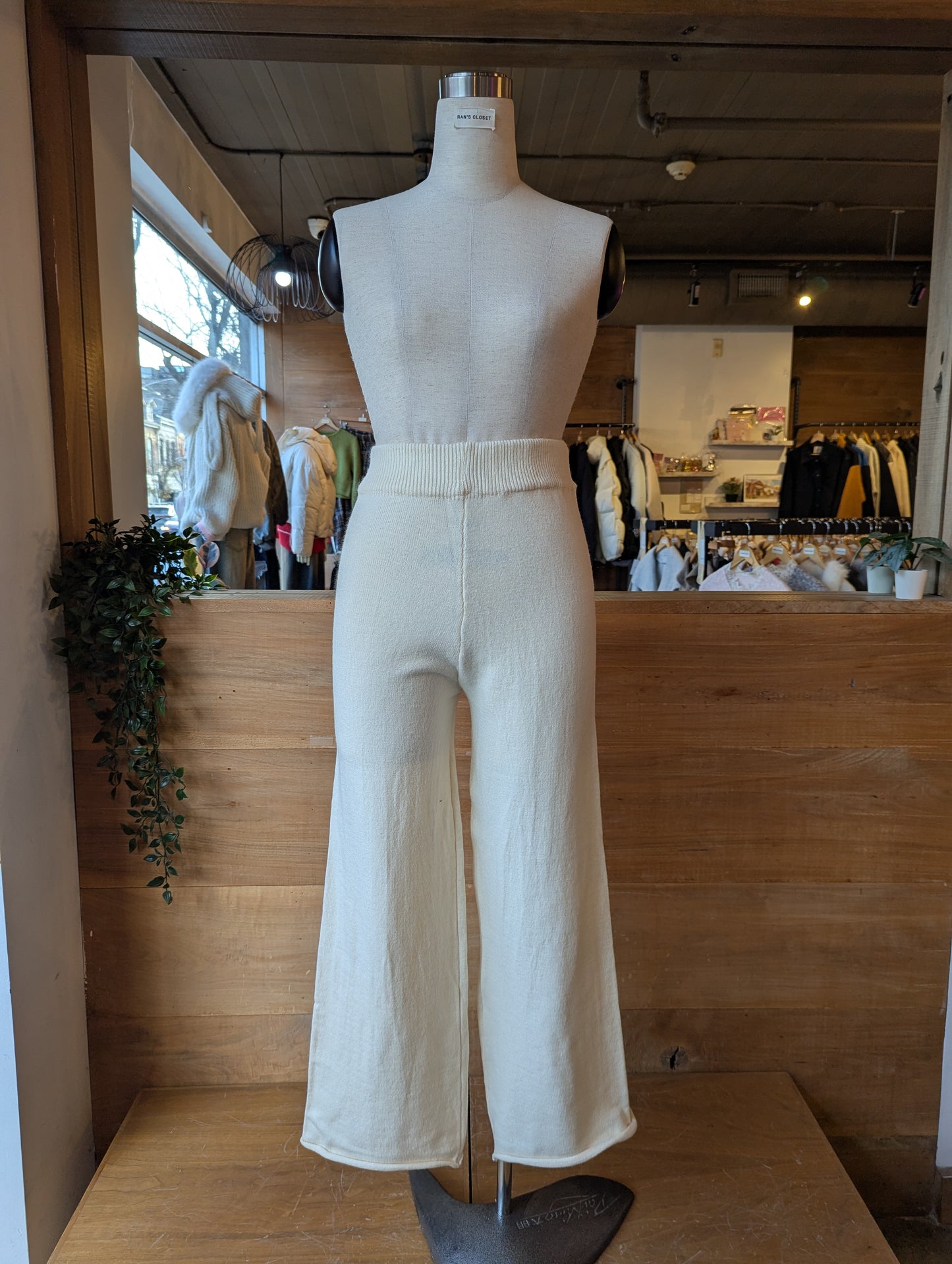 Knit Pants and Sailor Collar Sweater Set