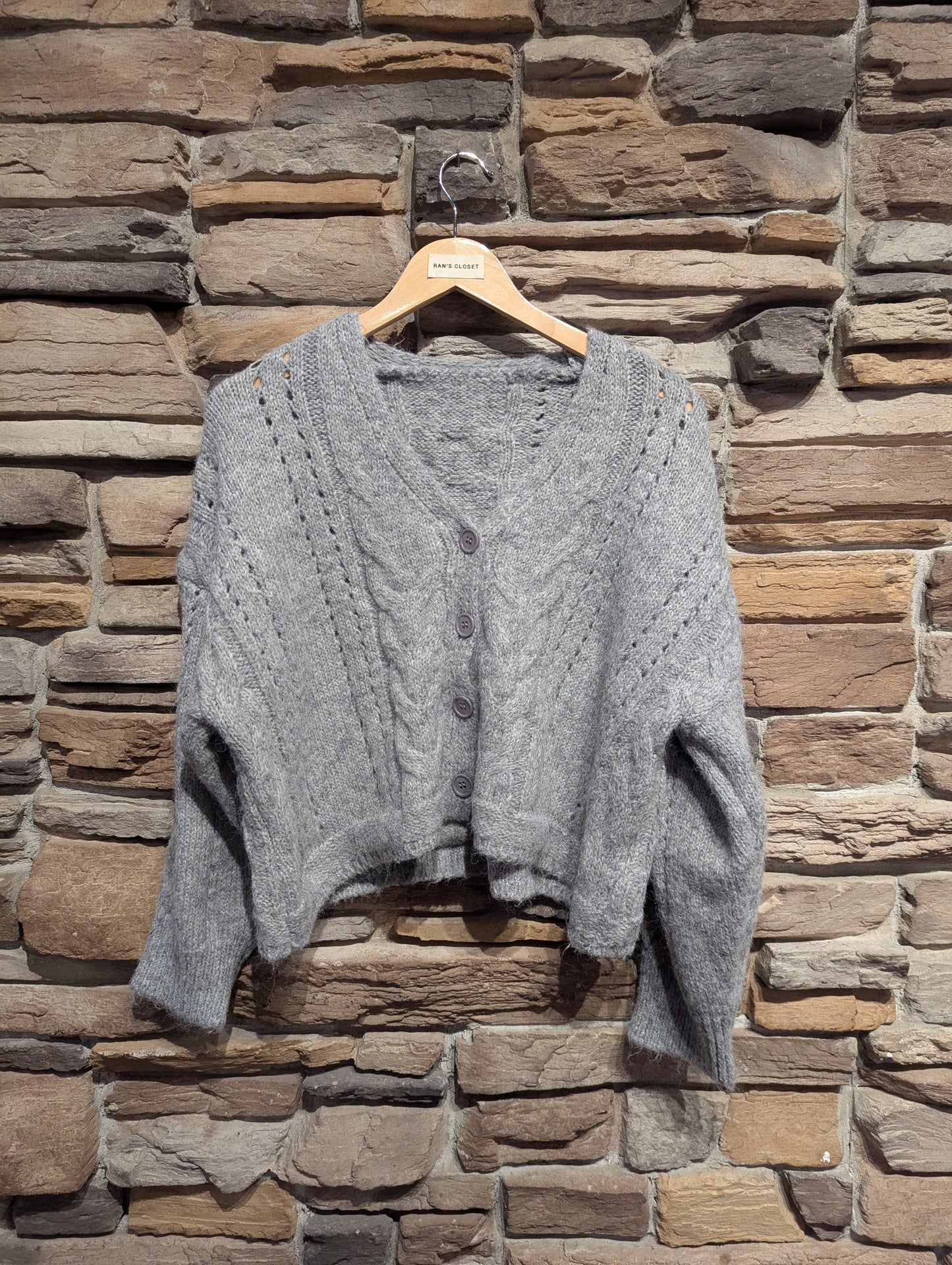 Oversized Cable Knit Cardigan