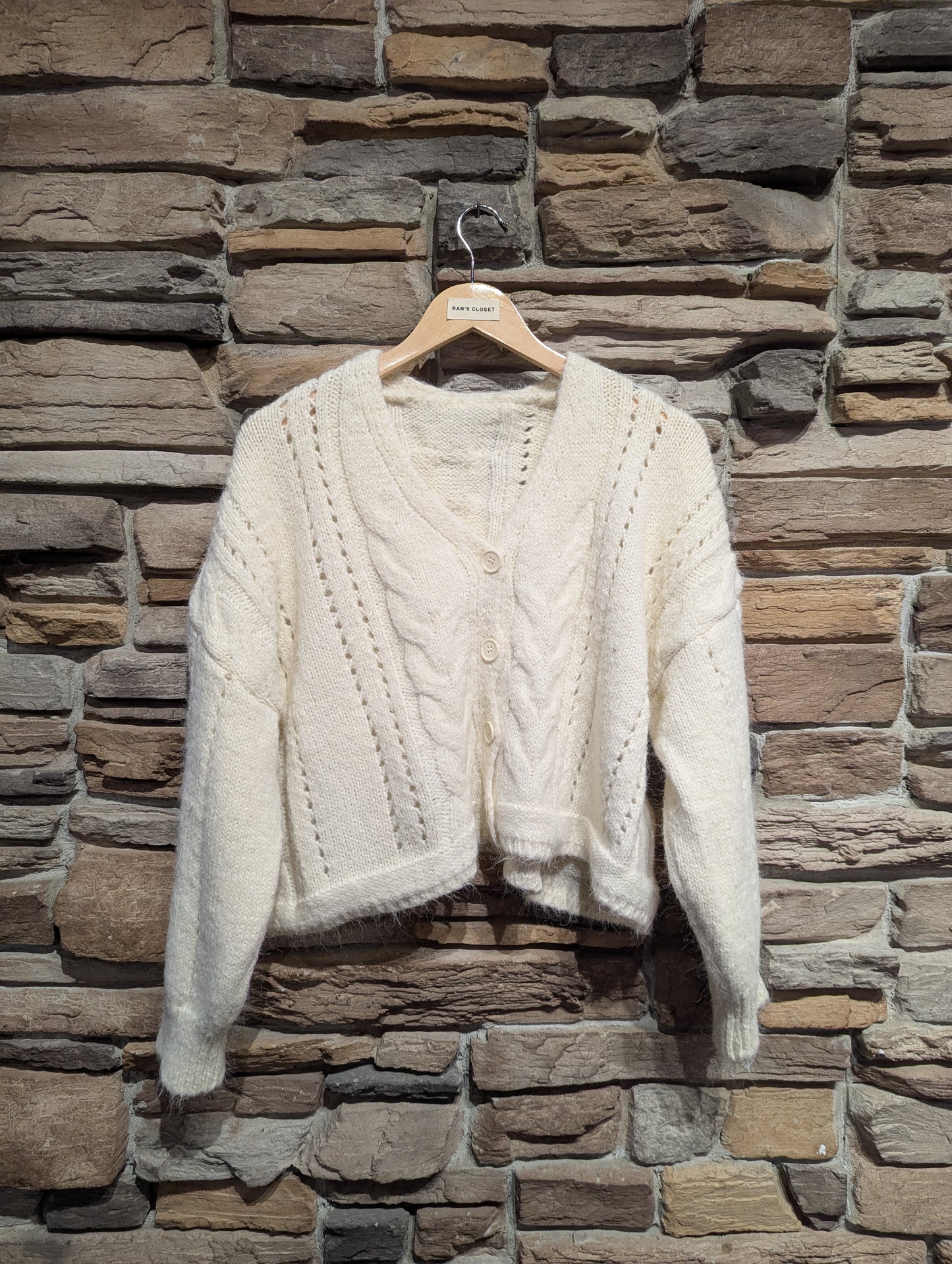 Oversized Cable Knit Cardigan