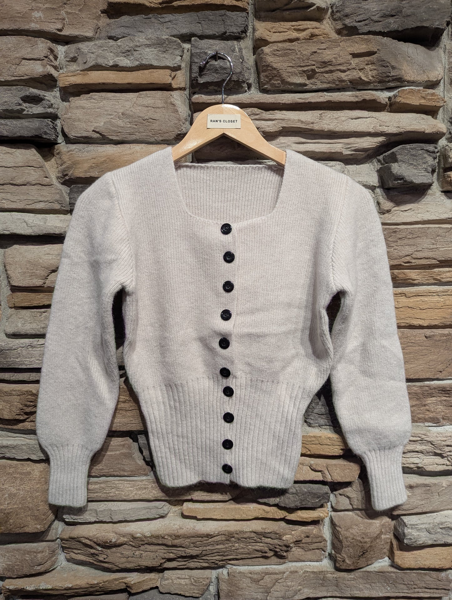 Cinched Square Neck Cardigan