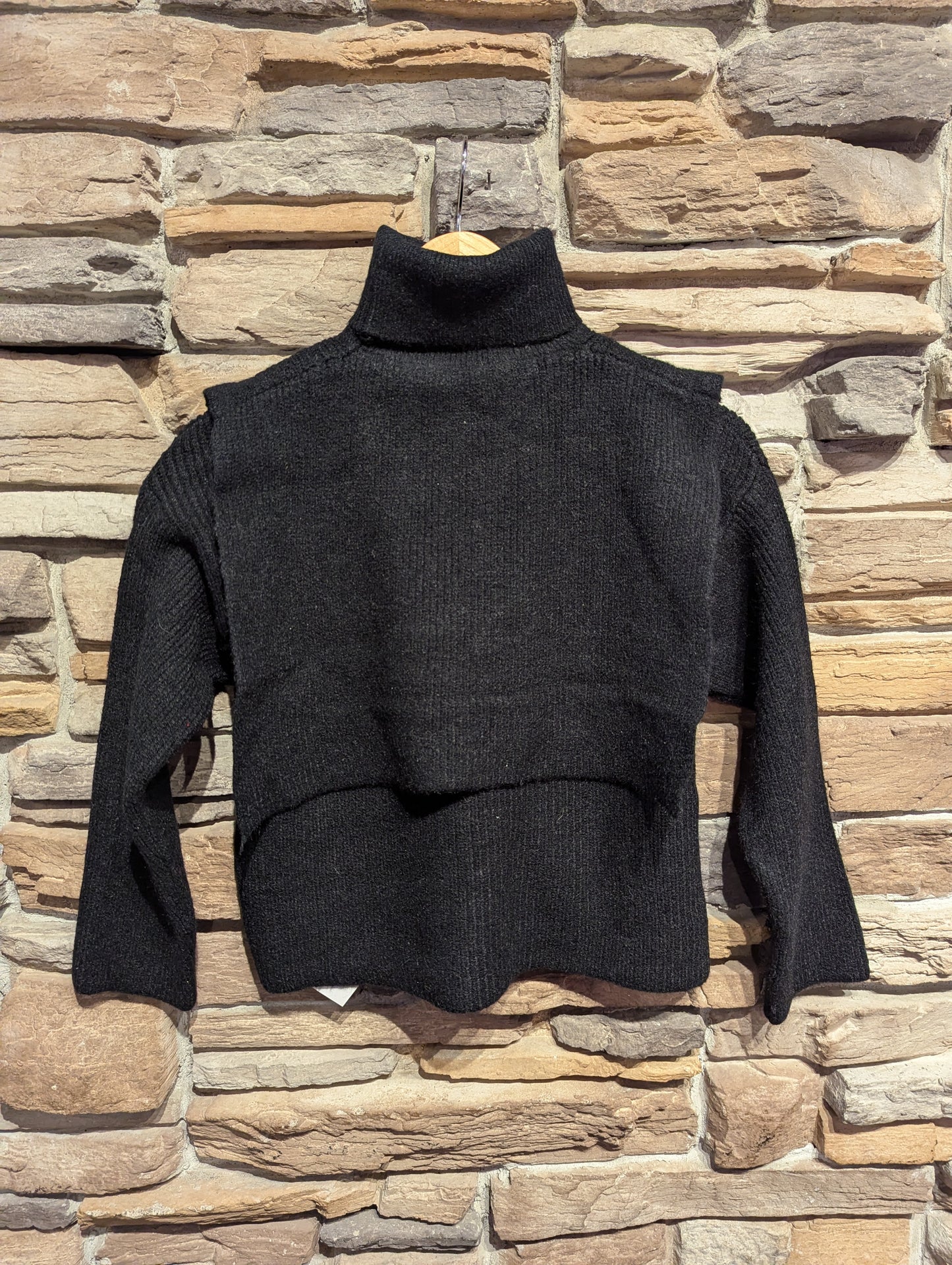 Turtle Neck Overlay Cardigan