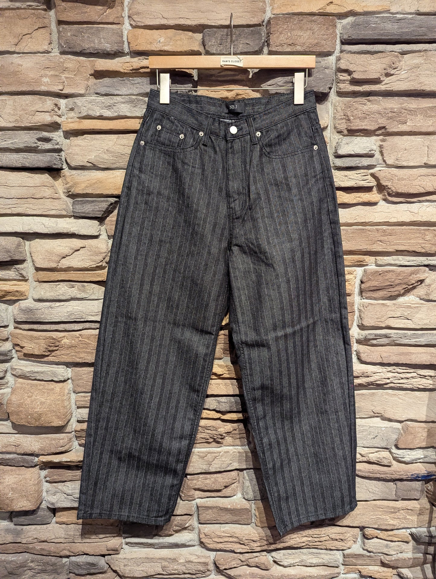 Pinstripe Wide Leg Pants