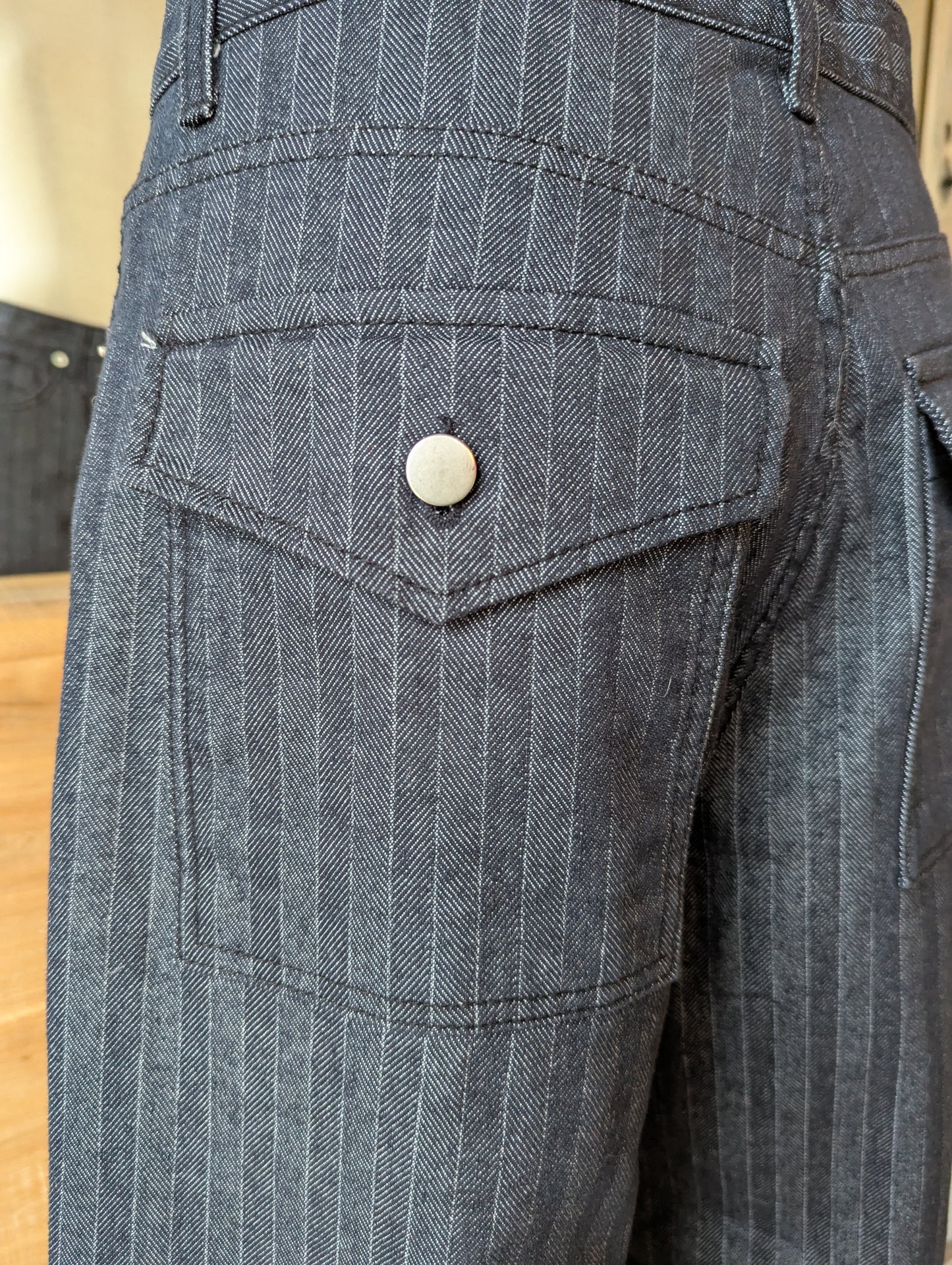 Pinstripe Wide Leg Pants