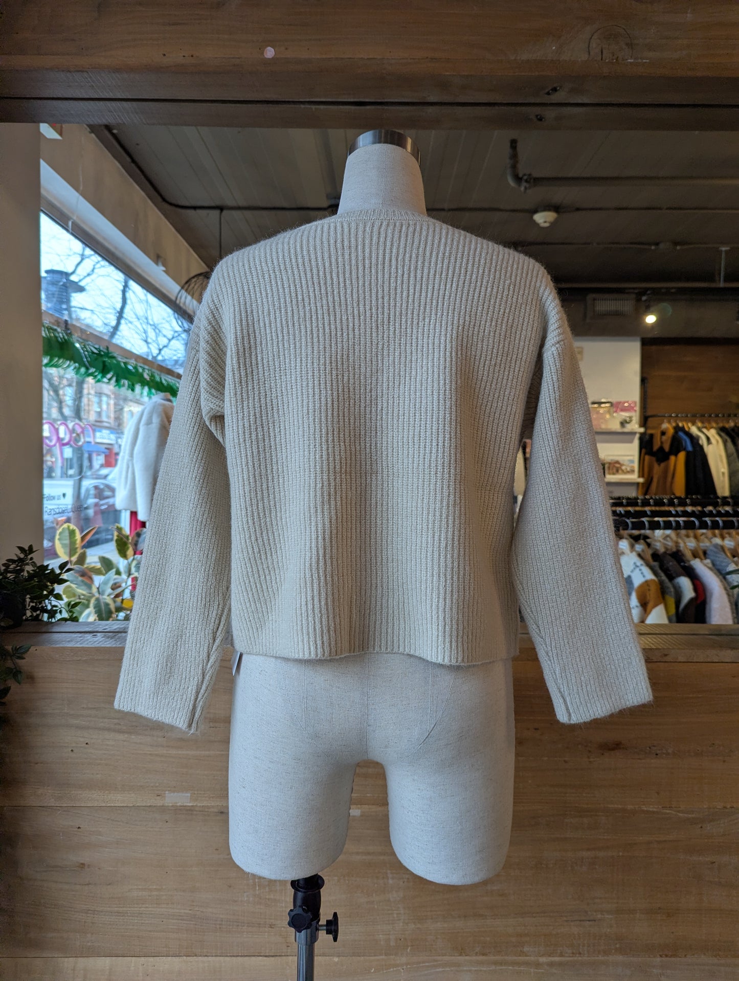 Turtle Neck Overlay Cardigan