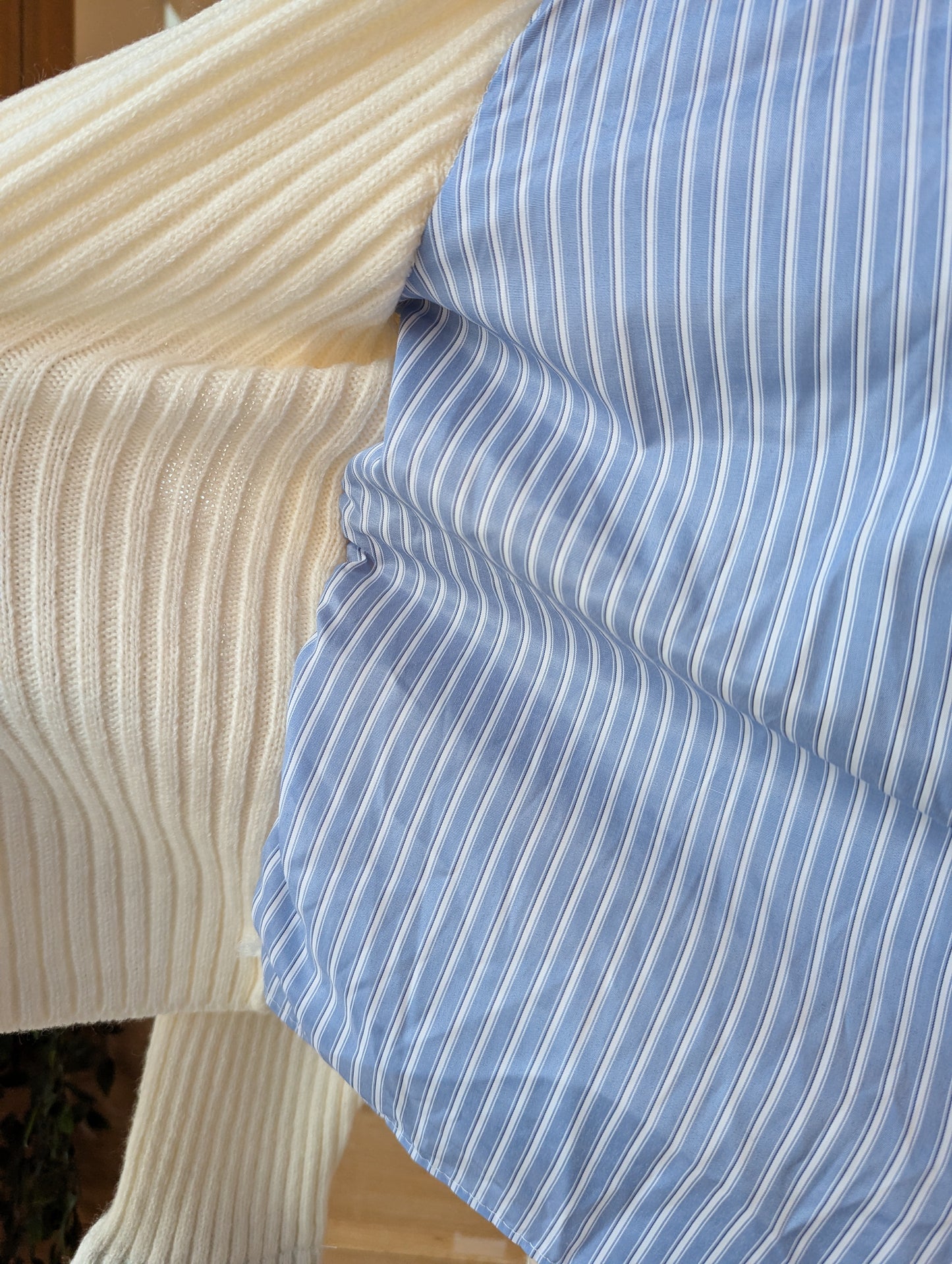 Cardigan with Attached Button Up