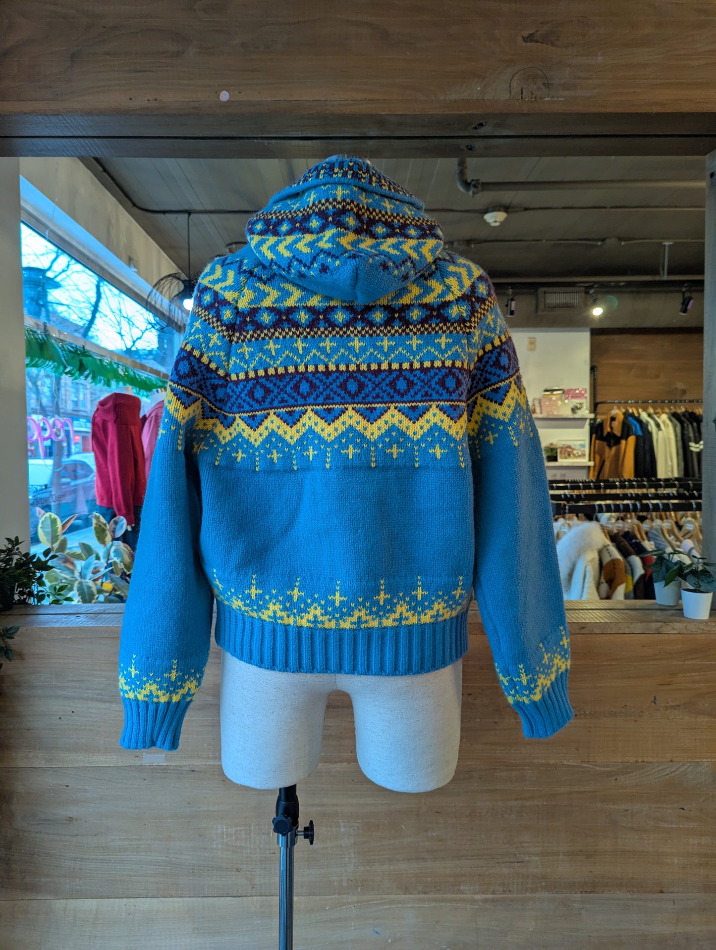 Hooded Fair Isle Zip Up