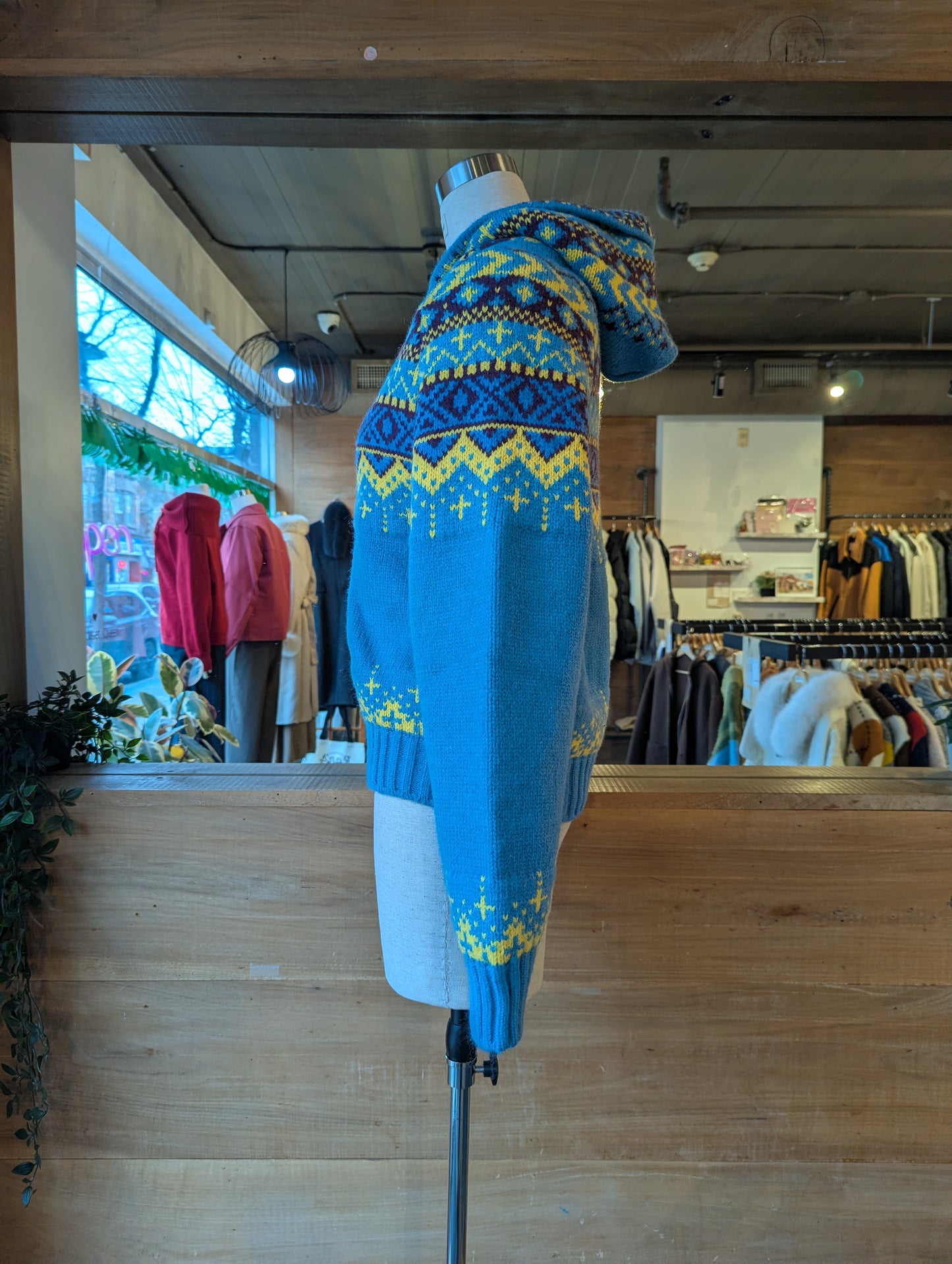 Hooded Fair Isle Zip Up