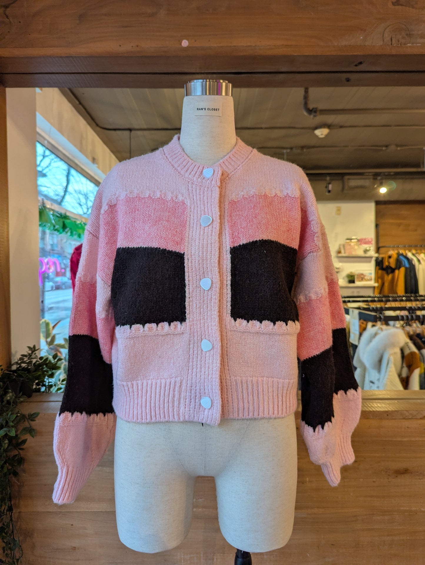 Colour Block Cardigan