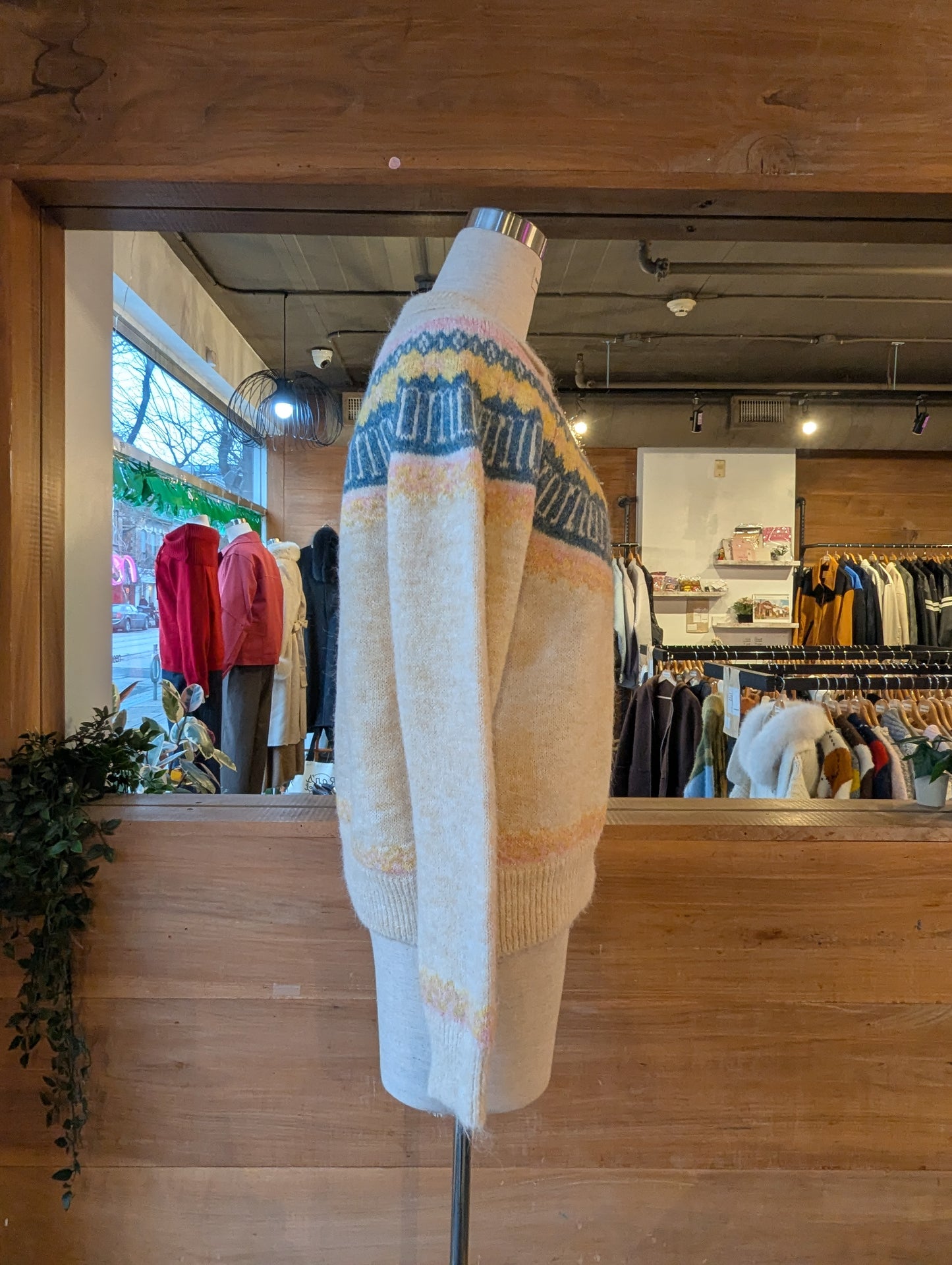 Pastel Colours Fair Isle Zip Up