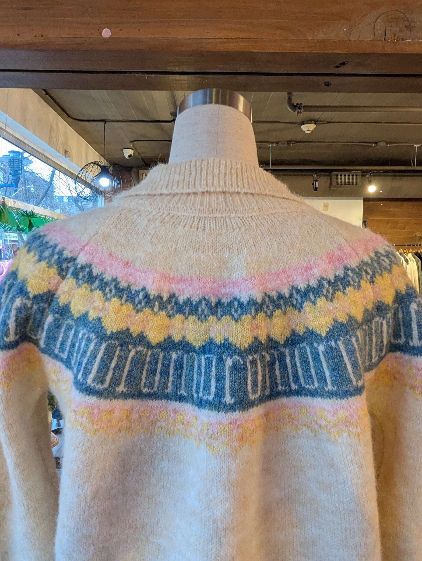 Pastel Colours Fair Isle Zip Up