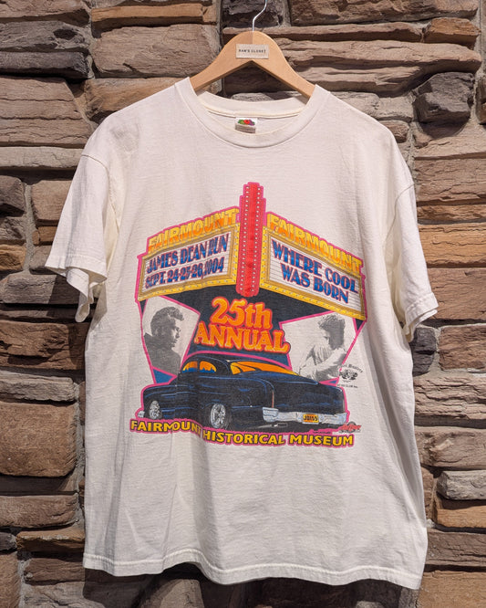 Vintage 2004 Fairmount Historical Museum 25th Annual James Dean Run T-Shirt
