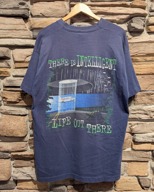 Vintage Budweiser "There is Intelligent Life Out There" UFO T-Shirt