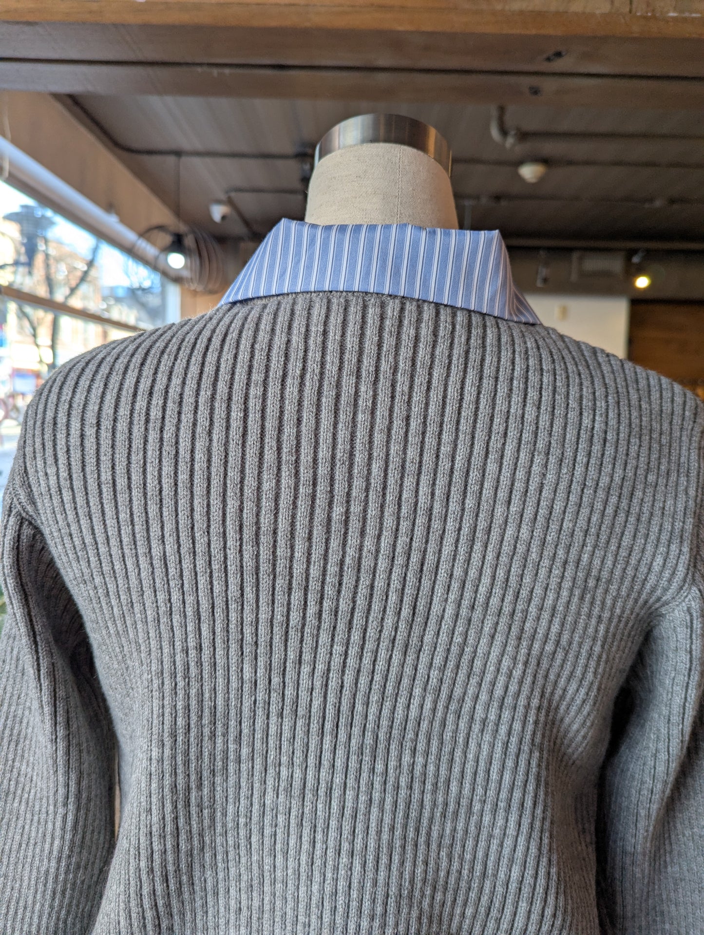 Cardigan with Attached Button Up